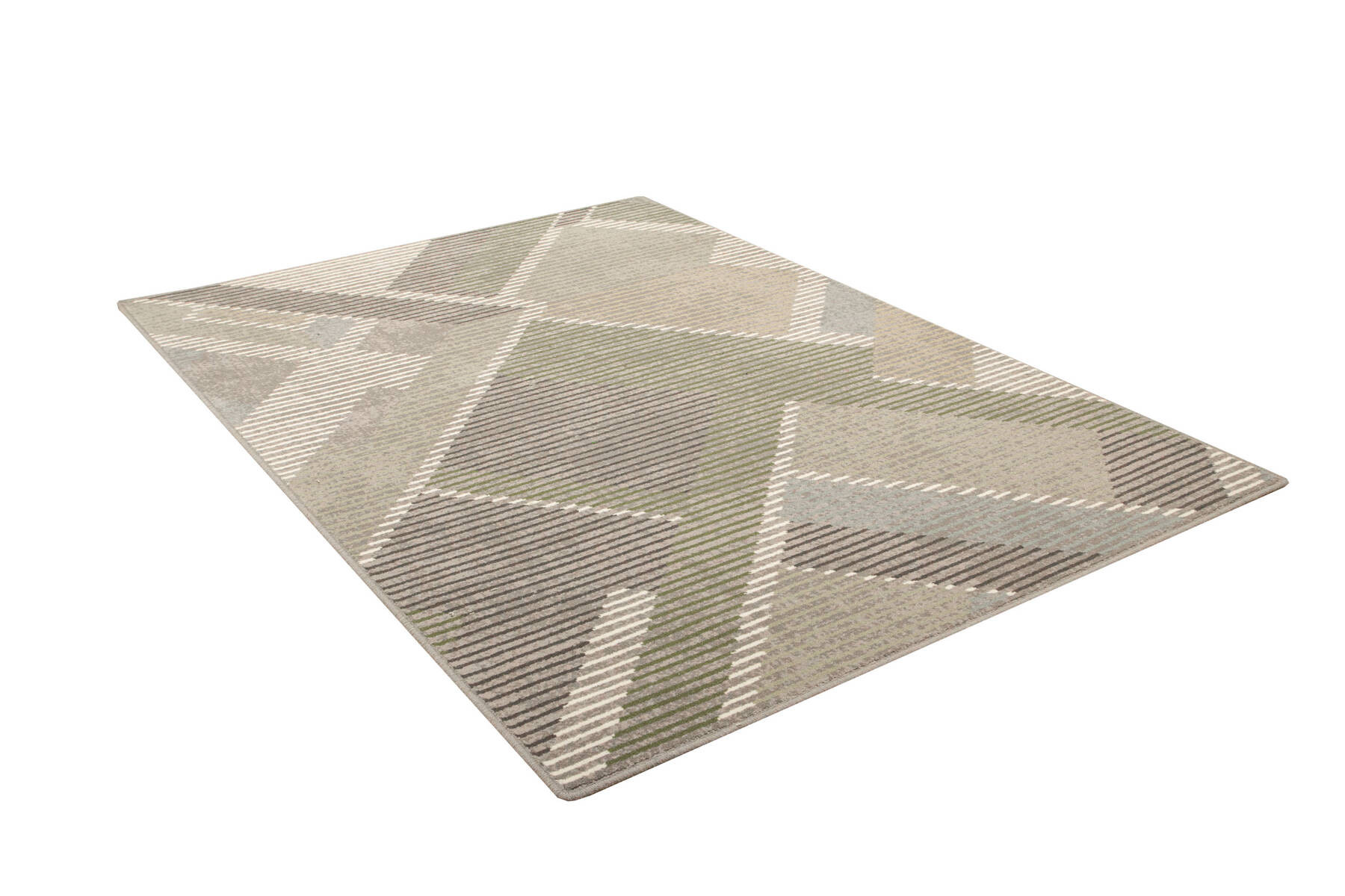 Koberec Ballata Elian Shale geometrický, šedý / zelený