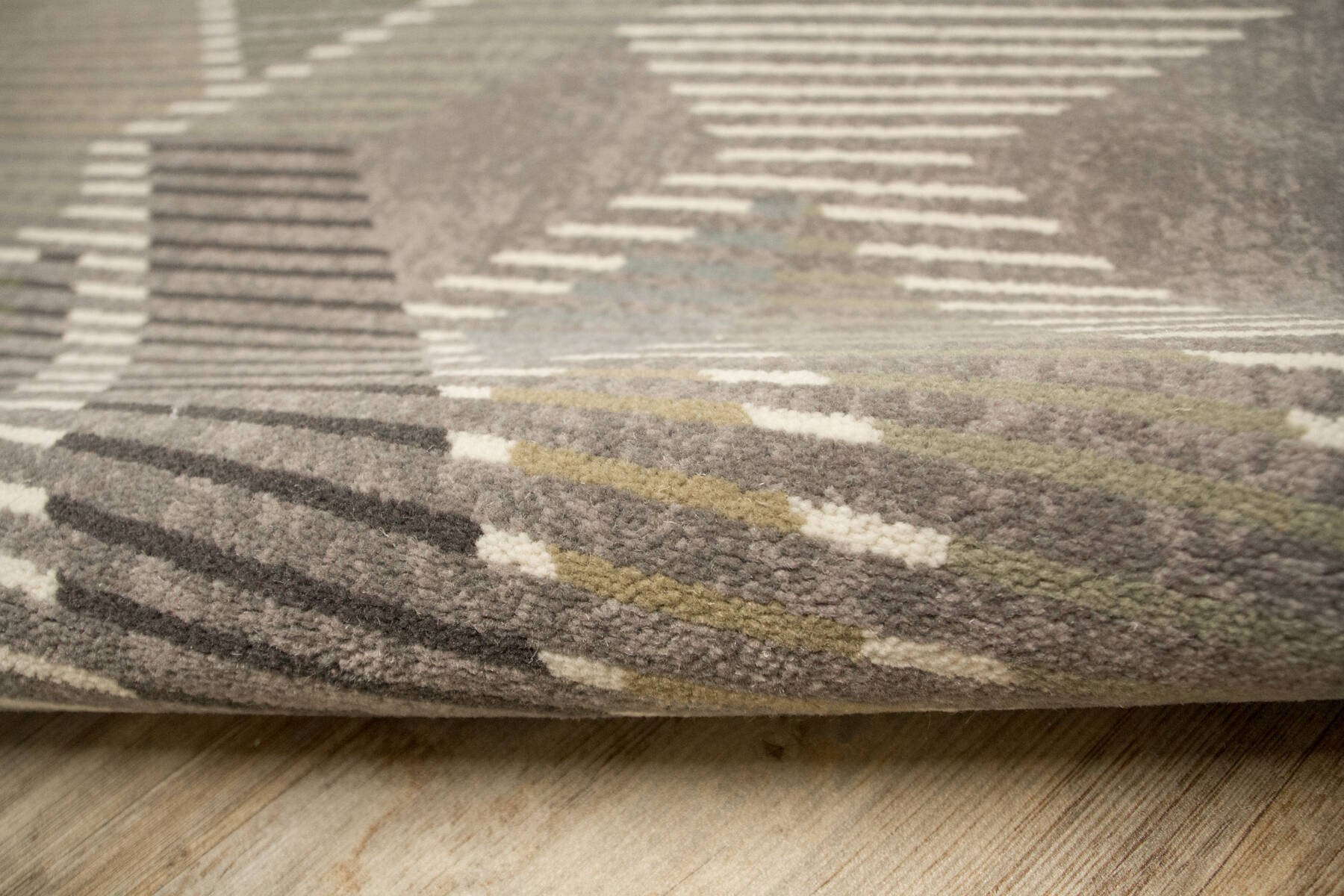 Koberec Ballata Elian Shale geometrický, šedý / zelený