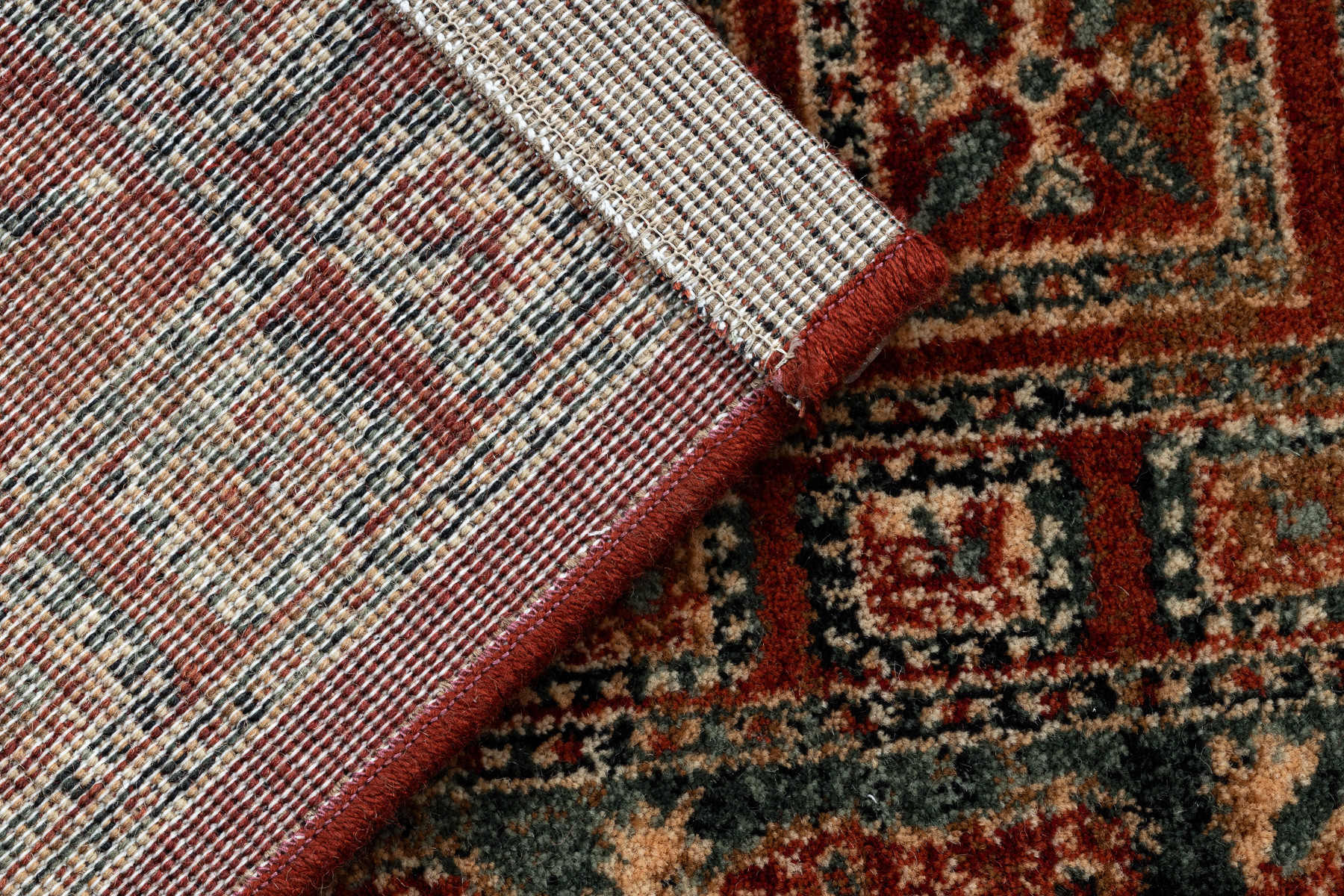 Koberec KASHQAI 4301 300 orientální / rám, terakota / zelený