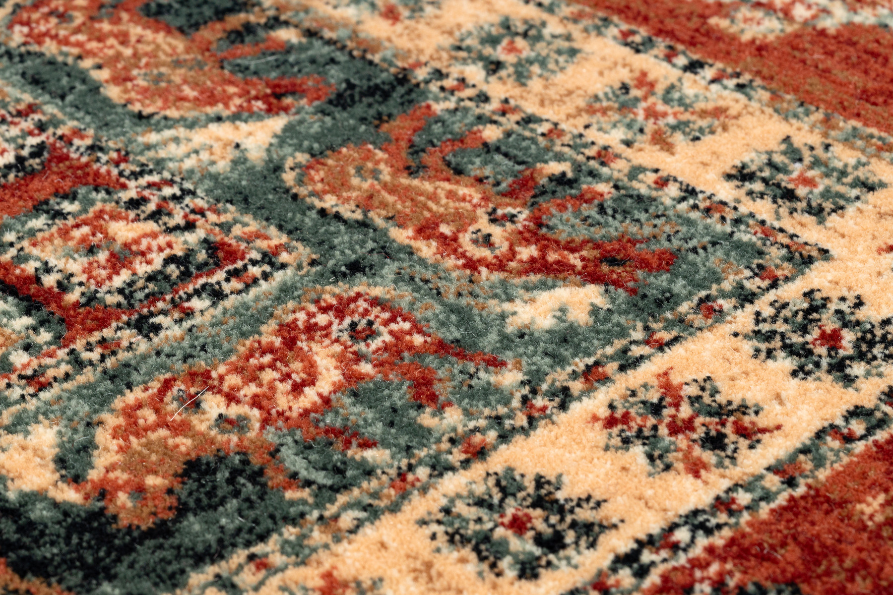 Koberec KASHQAI 4301 300 orientální / rám, terakota / zelený