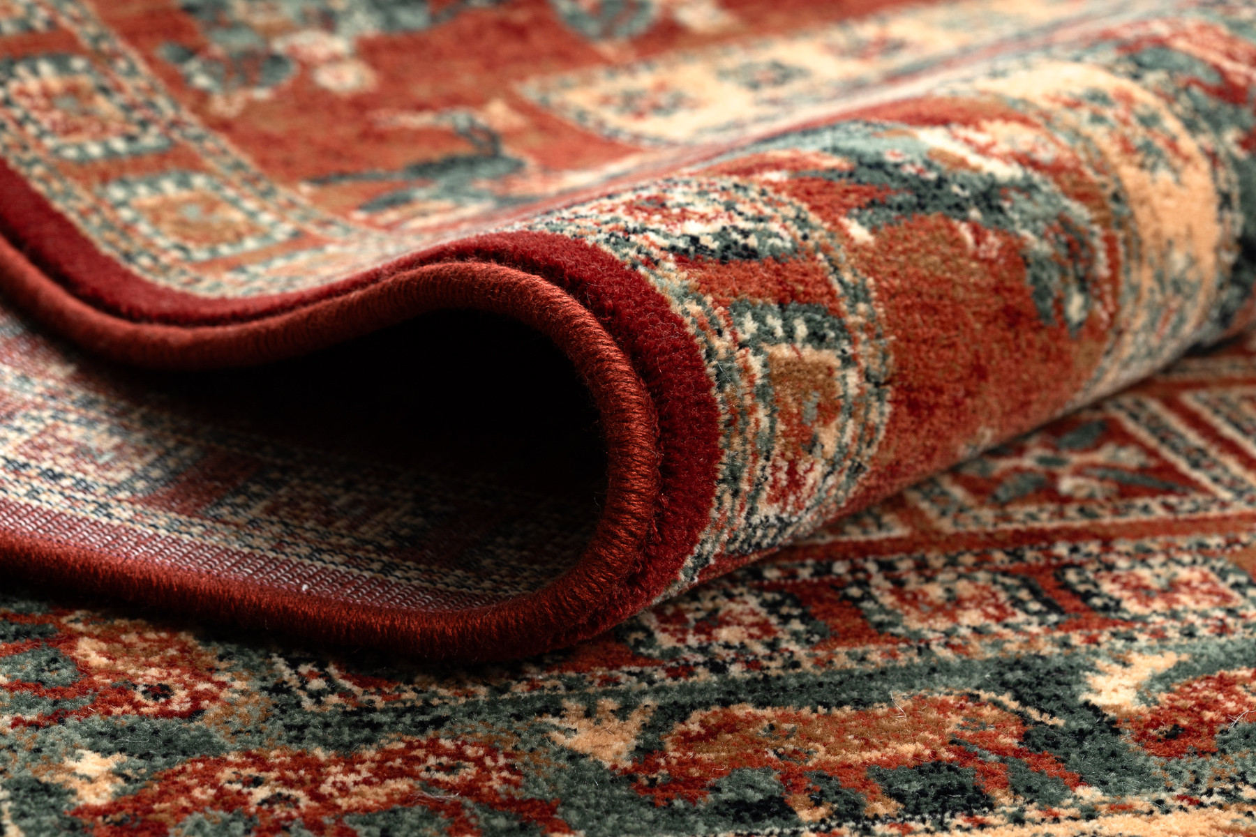 Koberec KASHQAI 4301 300 orientální / rám, terakota / zelený