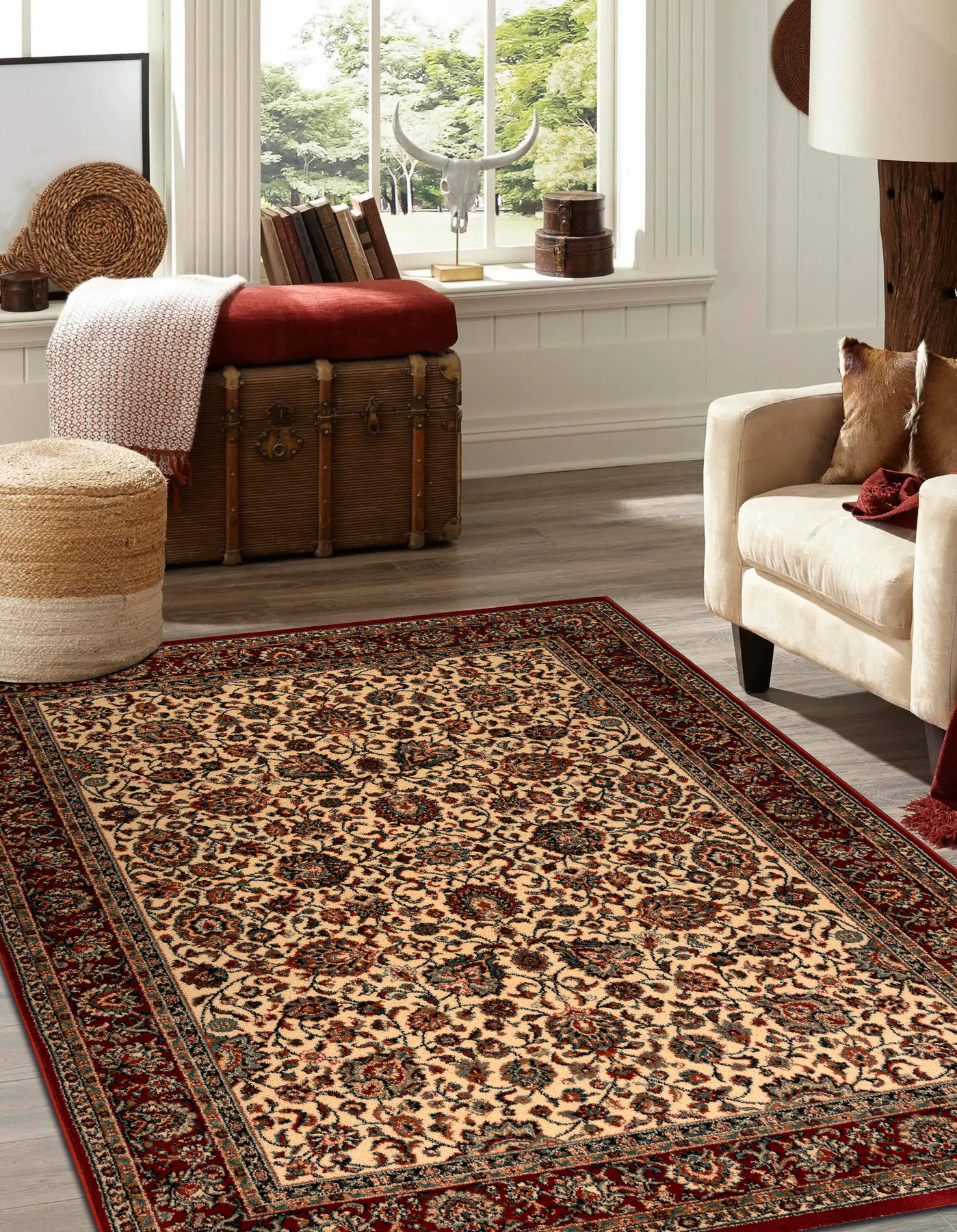 Koberec KASHQAI 4362 102 béžový / bordó