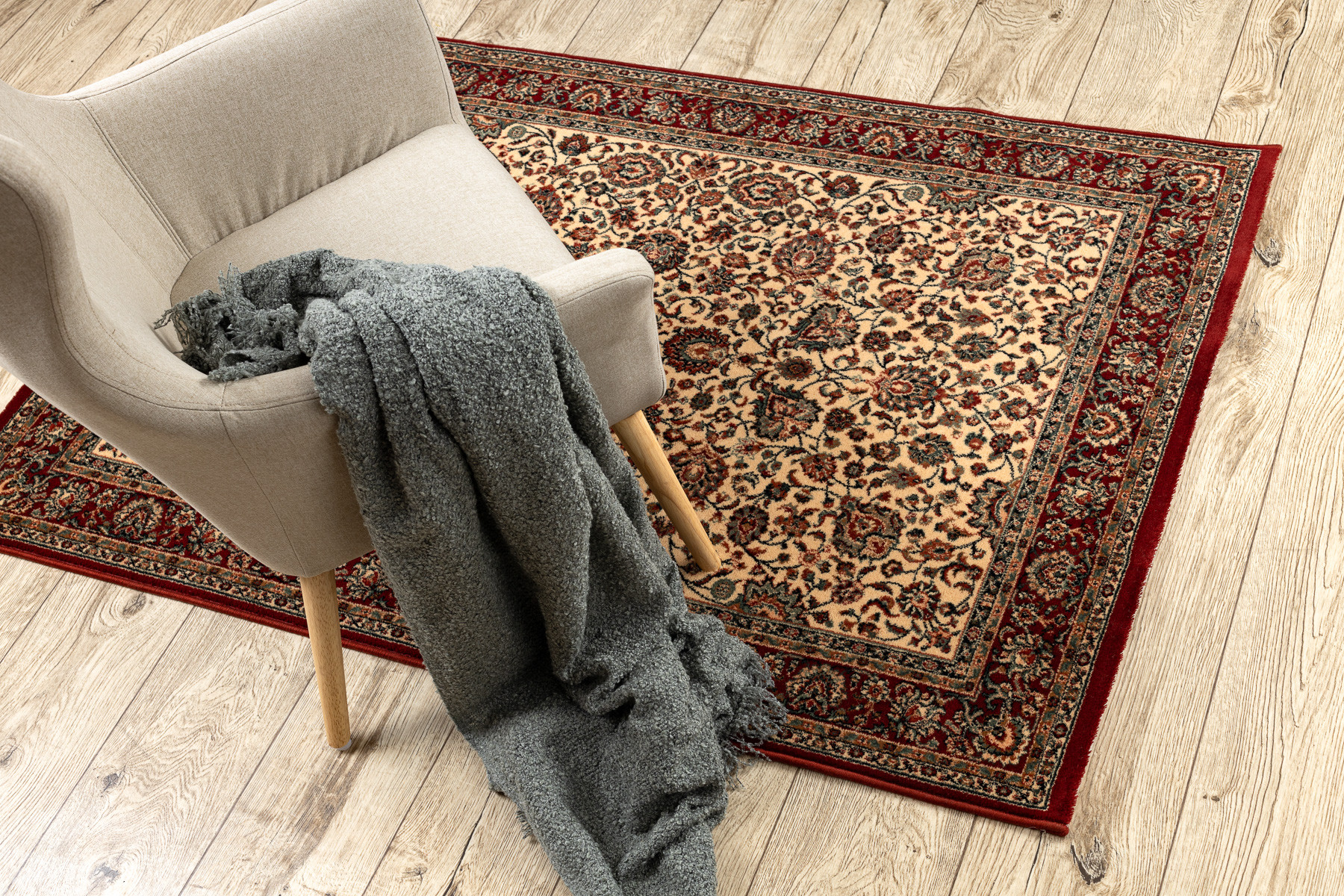 Koberec KASHQAI 4362 102 béžový / bordó