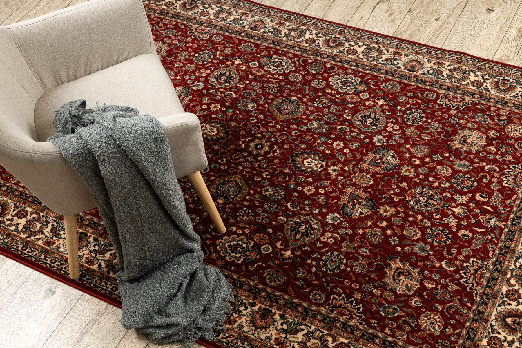 Koberec KASHQAI 4362 302 ornament, bordó / béžový