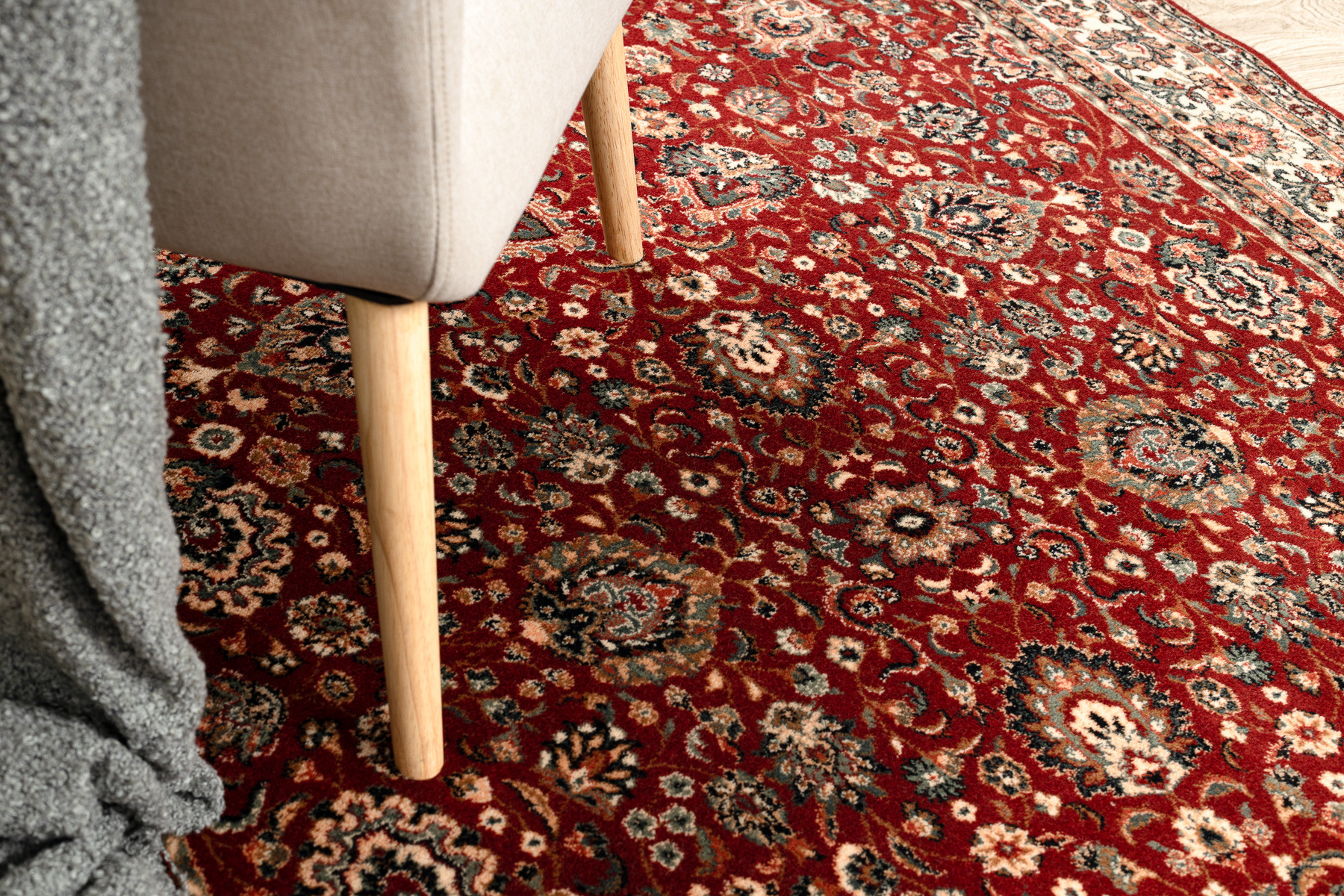 Koberec KASHQAI 4362 302 ornament, bordó / béžový