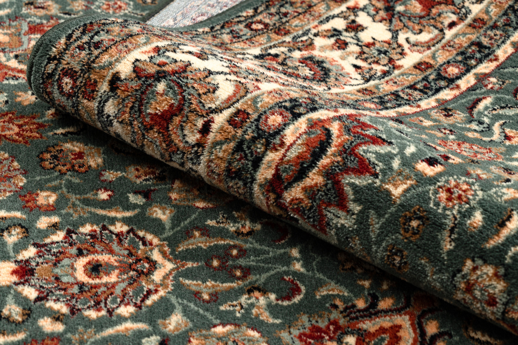 Koberec KASHQAI 4362 410 zelený / béžový