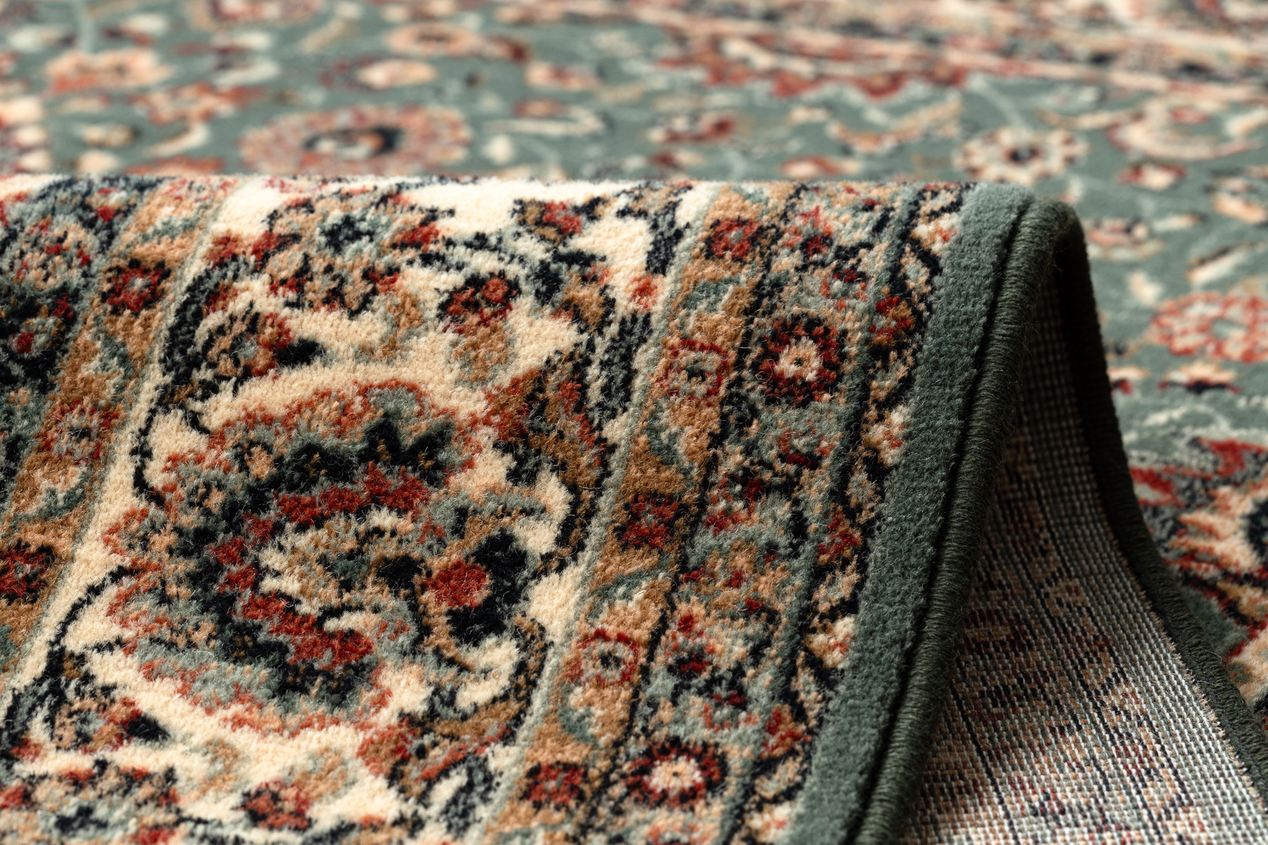 Koberec KASHQAI 4362 410 zelený / béžový