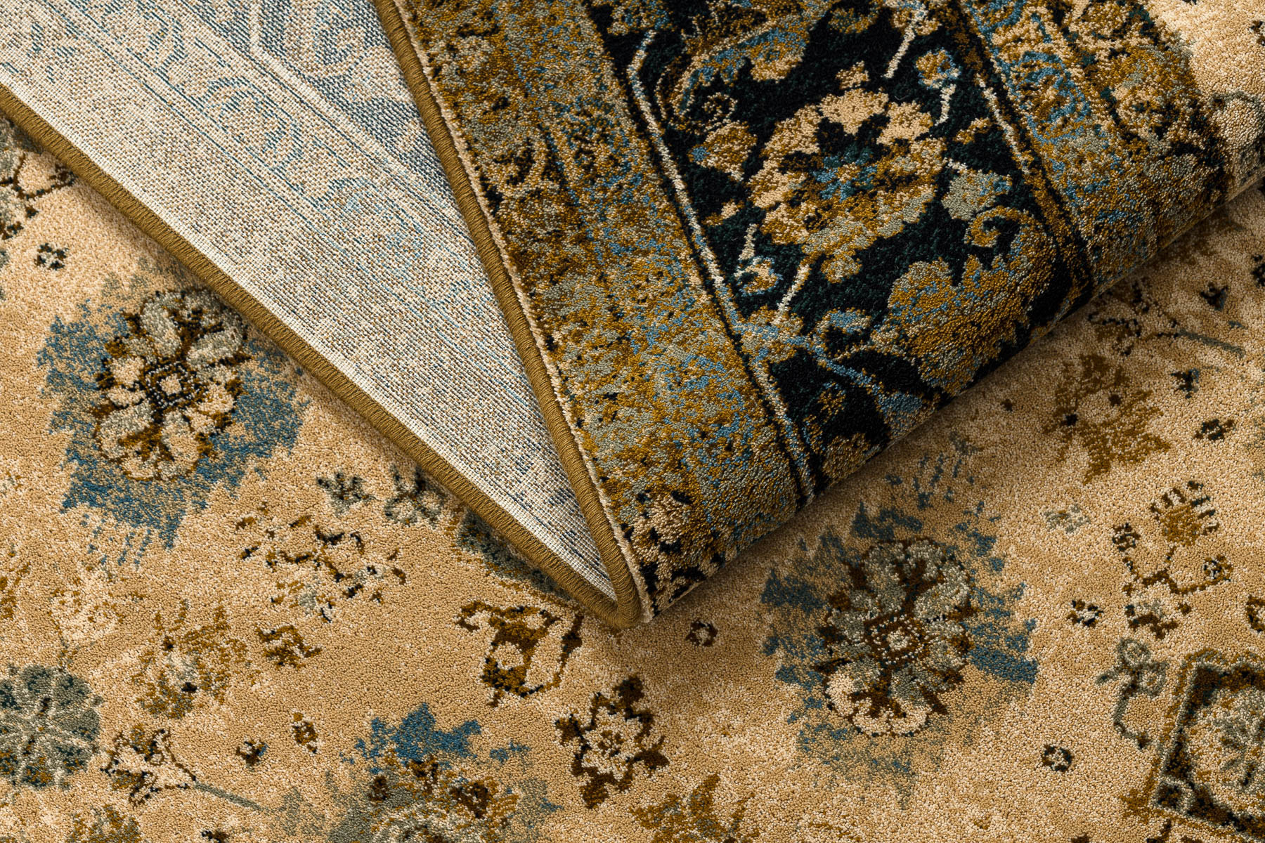 Koberec OMEGA AVILA Ornament rám, hnědý