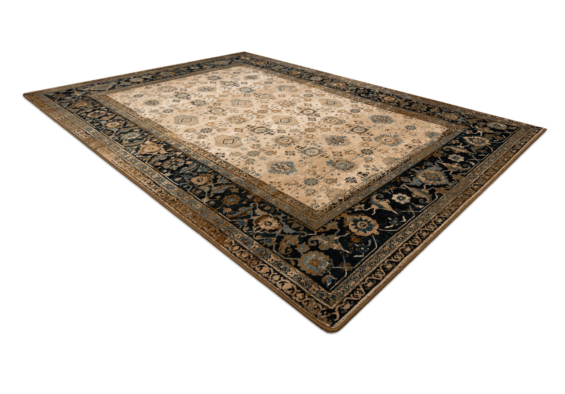 Koberec OMEGA AVILA Ornament rám, hnědý