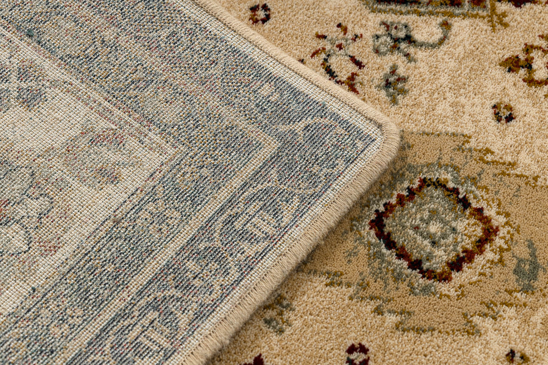 Koberec OMEGA AVILA Ornament rám, béžový