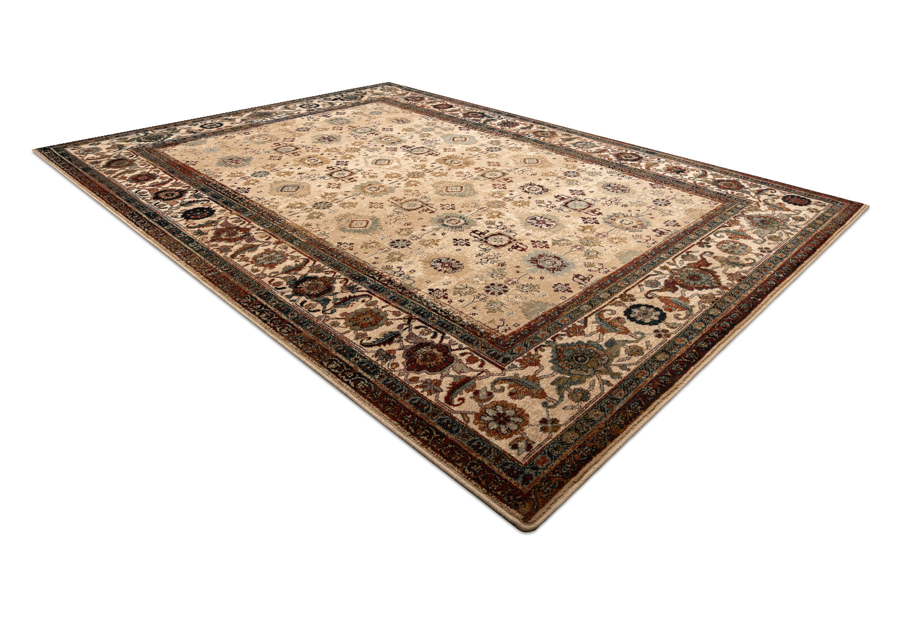 Koberec OMEGA AVILA Ornament rám, béžový