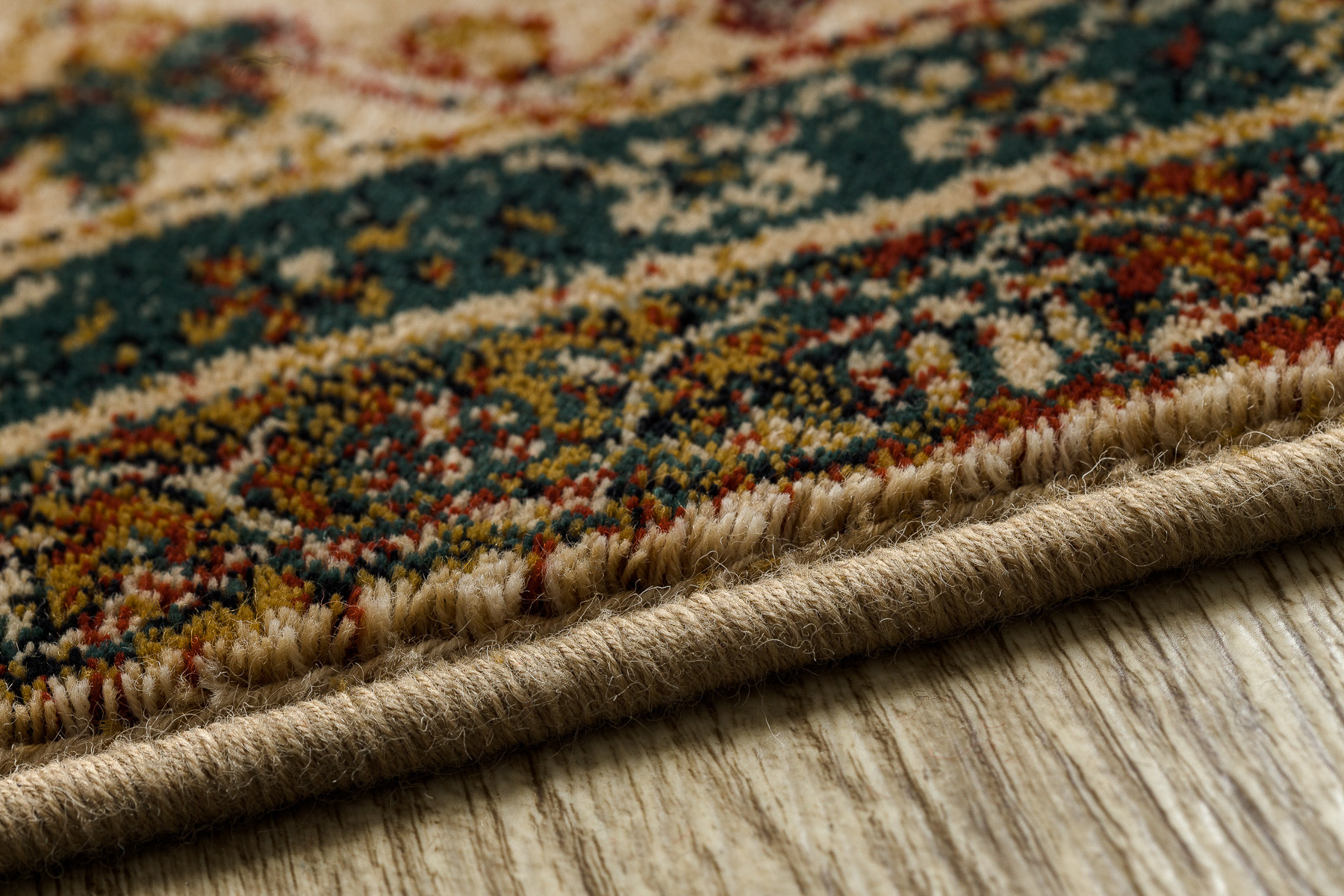 Koberec OMEGA AVILA Ornament rám, béžový