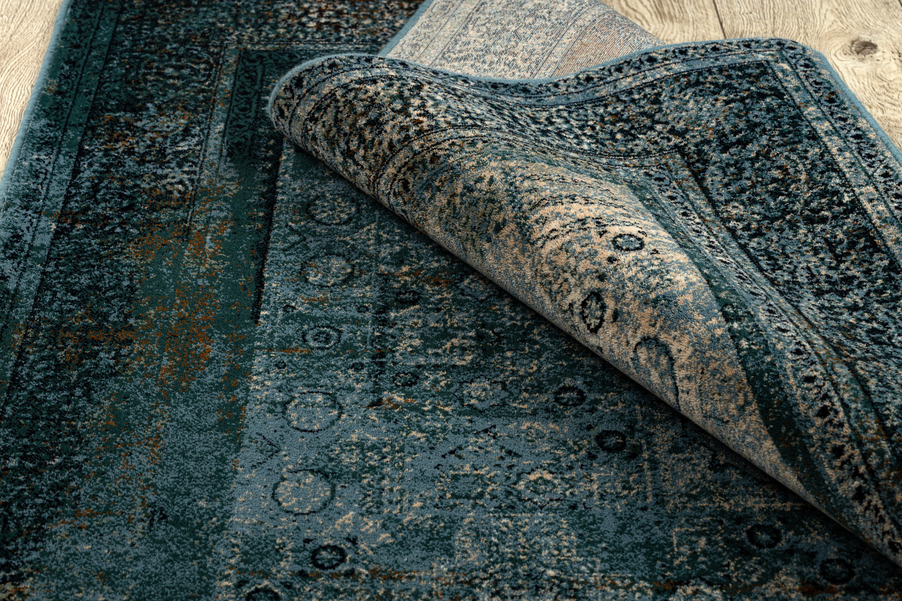 Koberec OMEGA MAMLUK Vintage rozeta, tmavomodrý