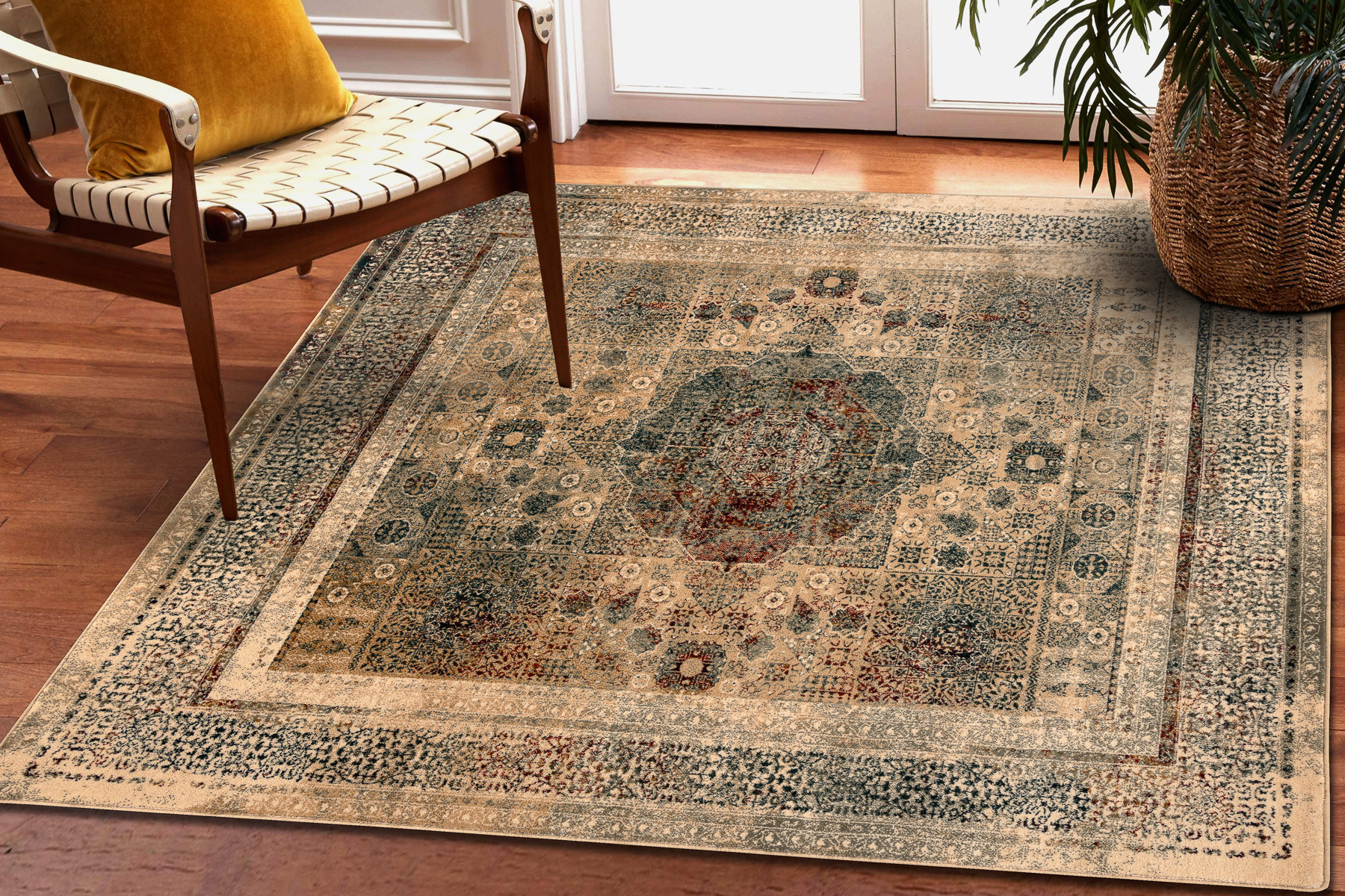 Koberec OMEGA MAMLUK Vintage rozeta, krémový