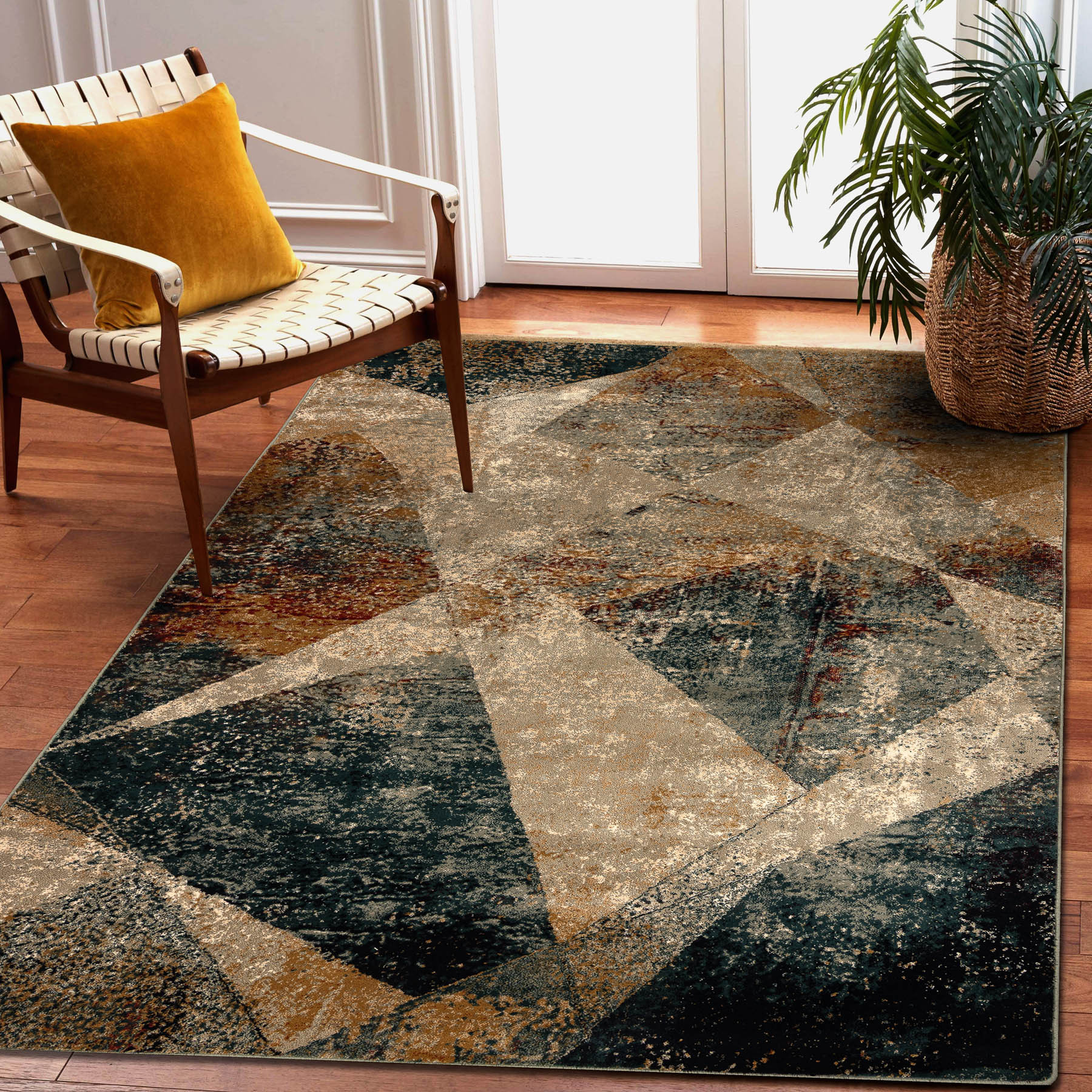 Koberec OMEGA RAMI mozaika, smaragd