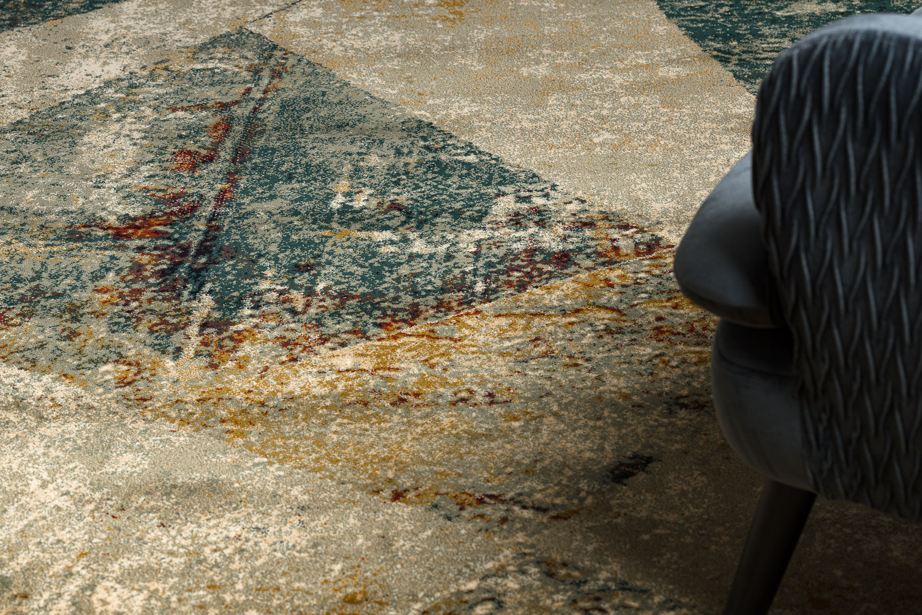 Koberec OMEGA RAMI mozaika, smaragd