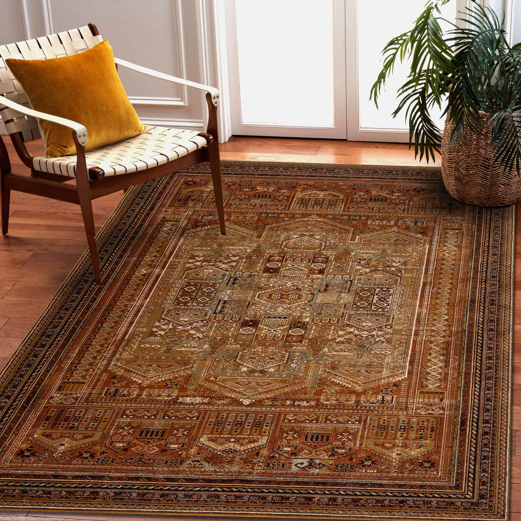 Koberec OMEGA SIRAN mosaz hnědý