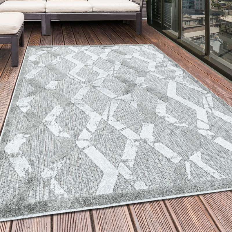 Koberec Bahama 3D šedý / krémový