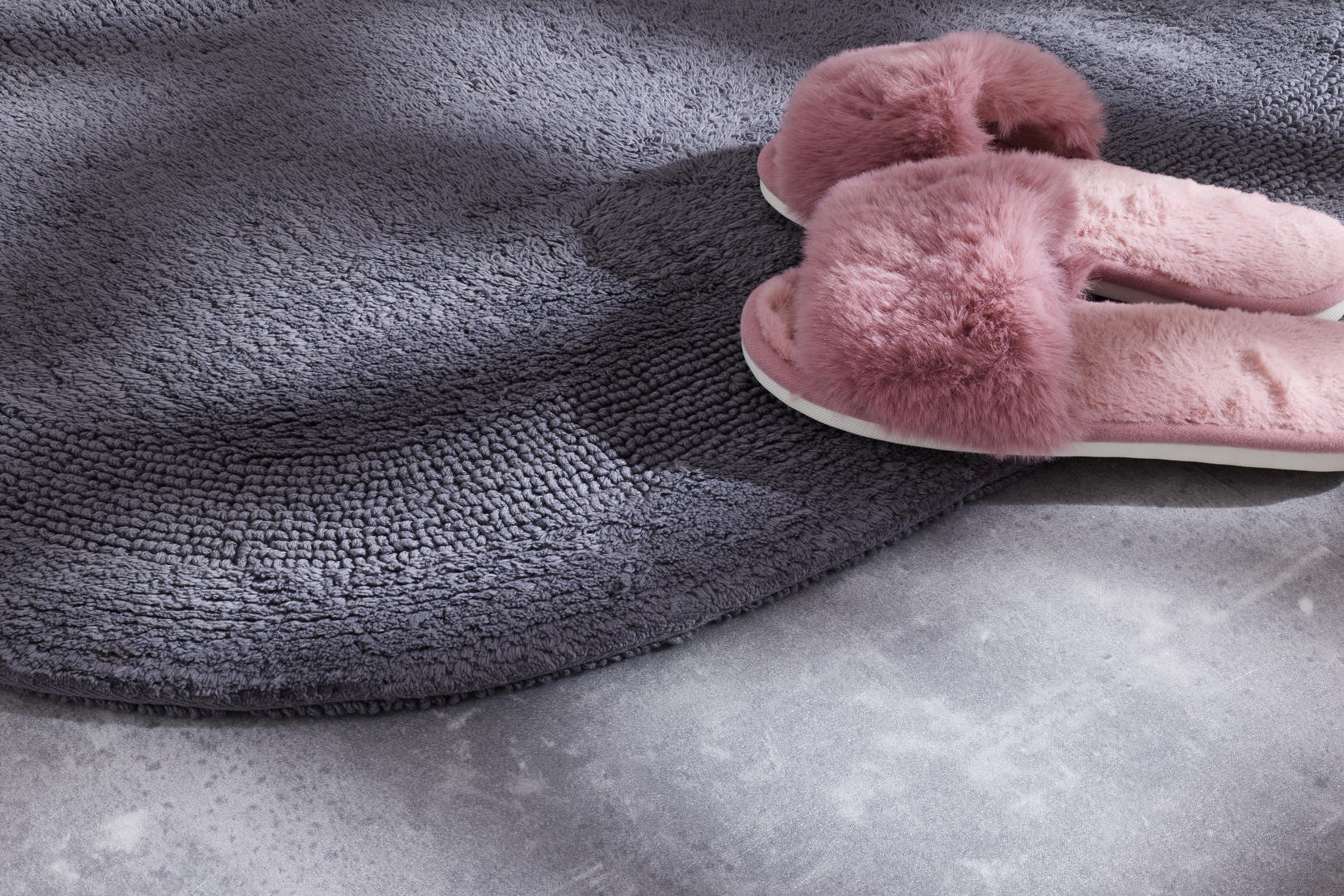 koupelnový kobereček Javo Cotton antracitová ovál