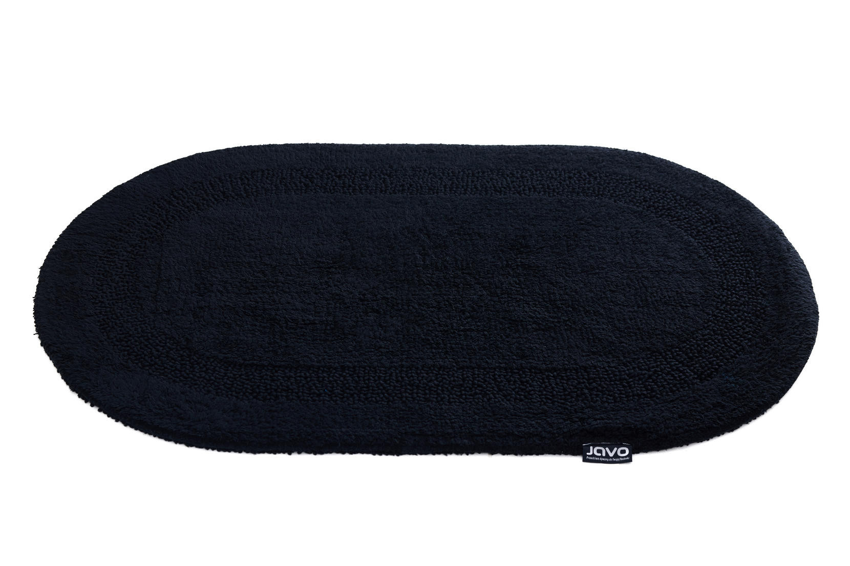 Kúpeľňový koberček Javo Cotton čierny ovál