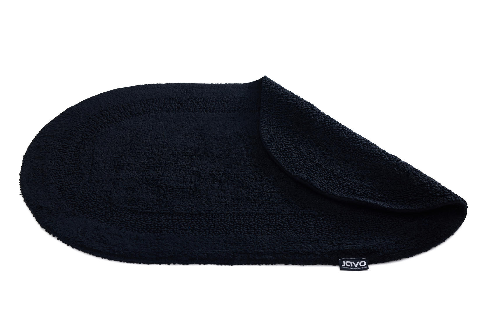 Kúpeľňový koberček Javo Cotton čierny ovál