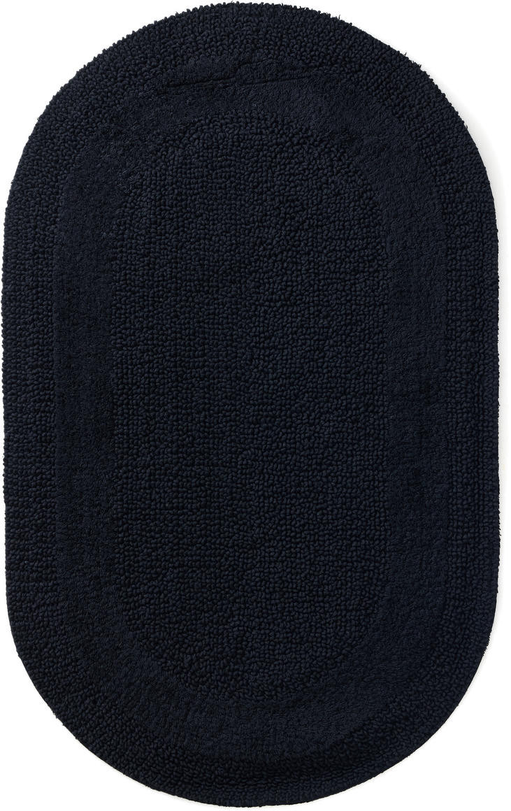 Kúpeľňový koberček Javo Cotton čierny ovál