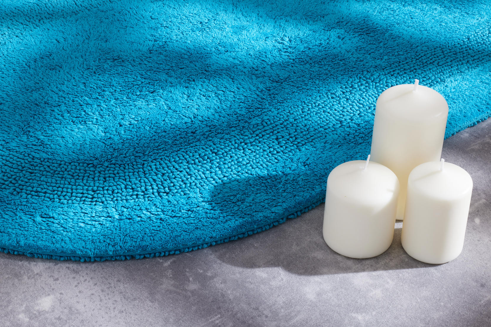 Koupelnový kobereček Javo Cotton světle tyrkysový ovál