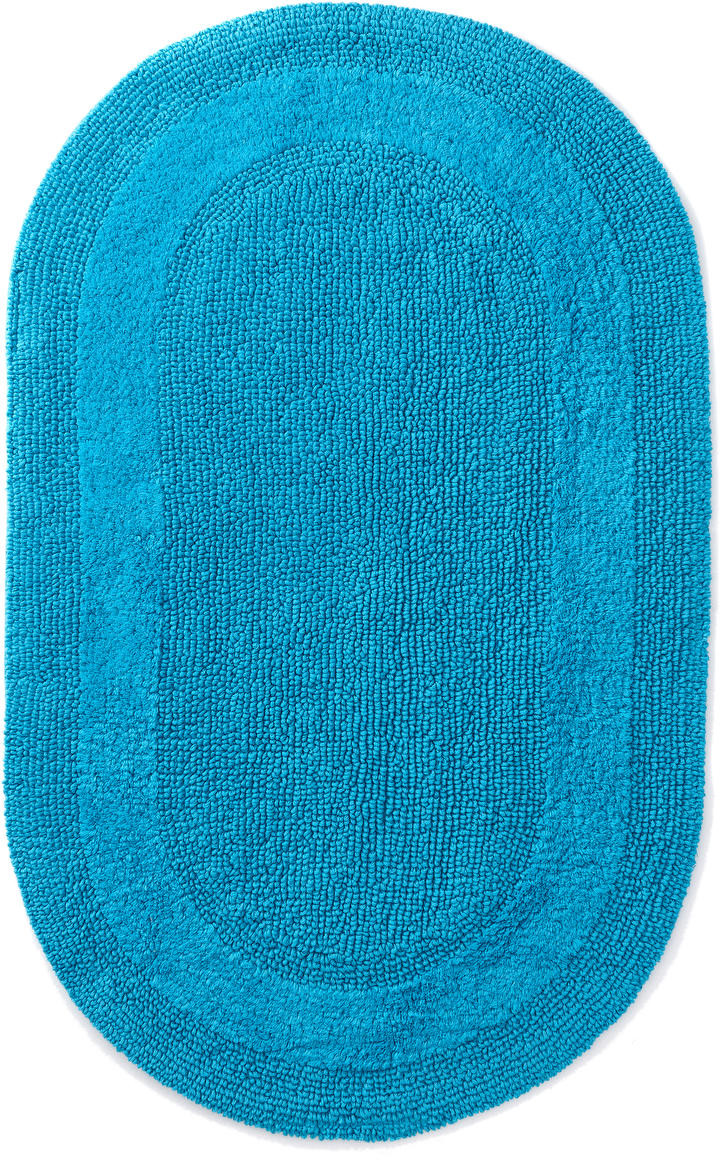 Koupelnový kobereček Javo Cotton světle tyrkysový ovál