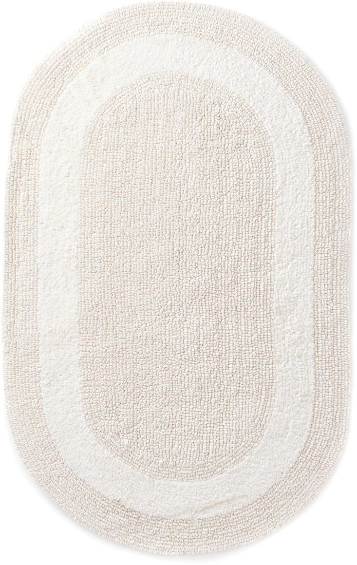 Koupelnový kobereček Javo Cotton naturální ovál