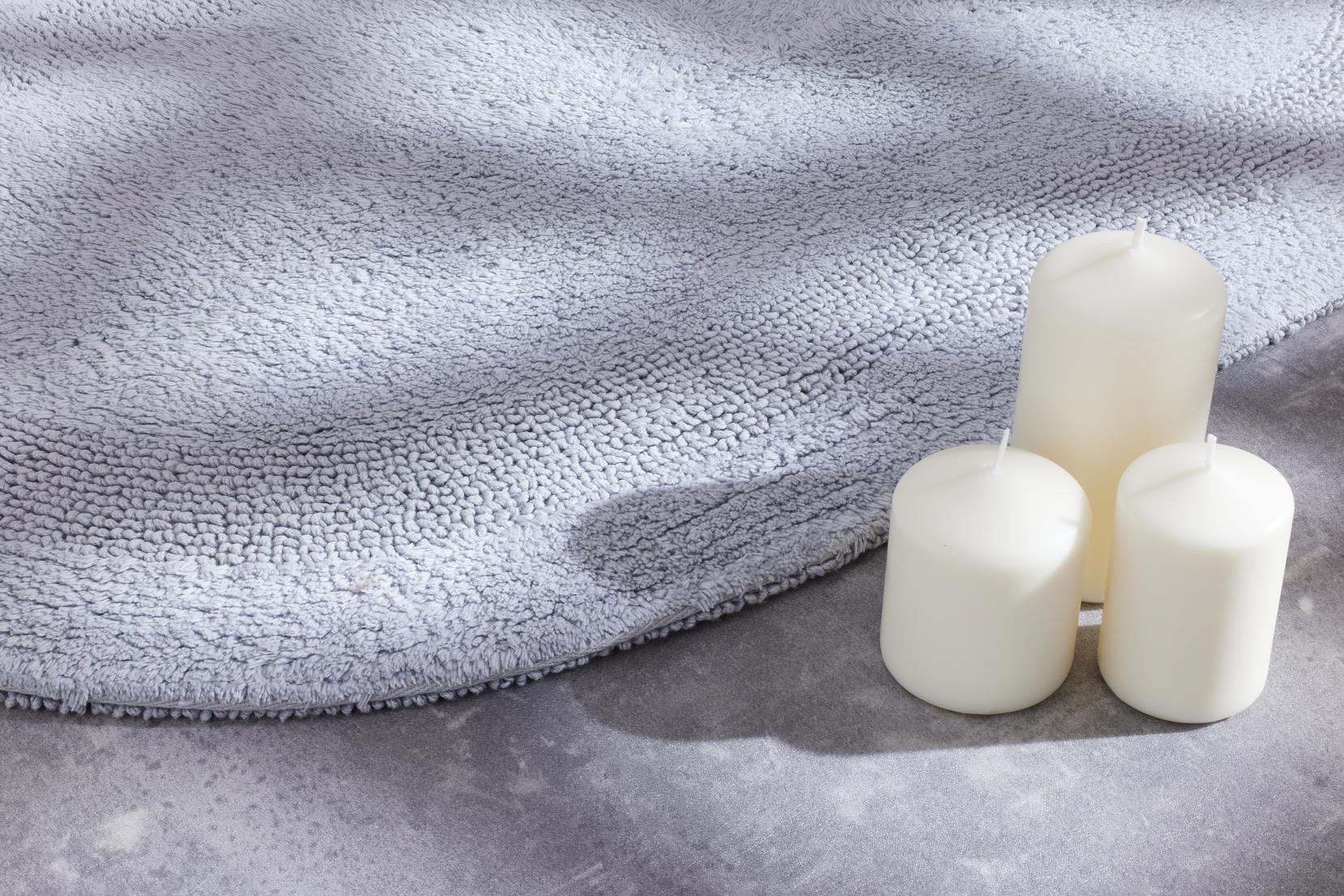 Koupelnový kobereček Javo Cotton popelový ovál