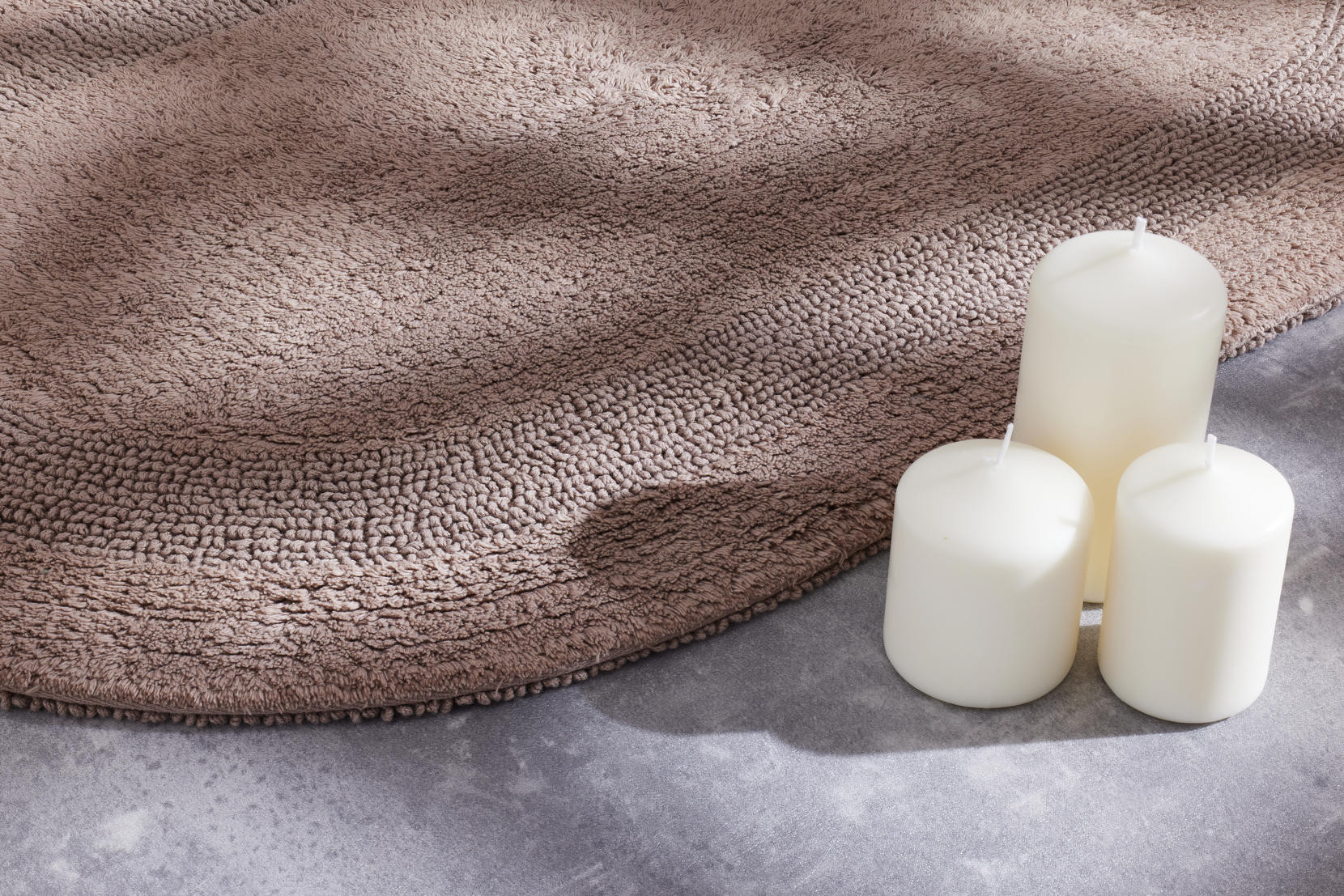 Koupelnový kobereček Javo Cotton sepia ovál