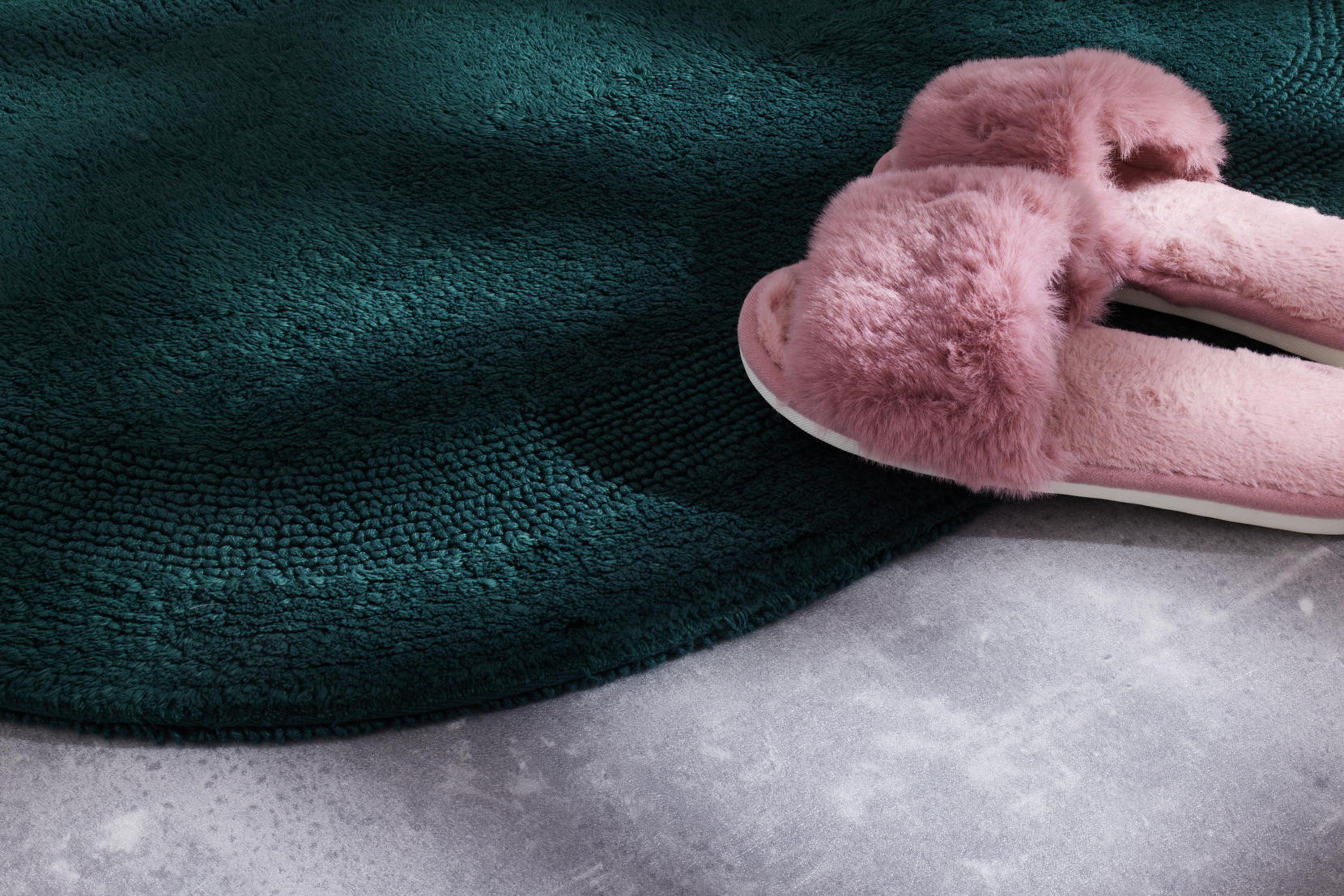 Koupelnový kobereček Javo Cotton zelený ovál