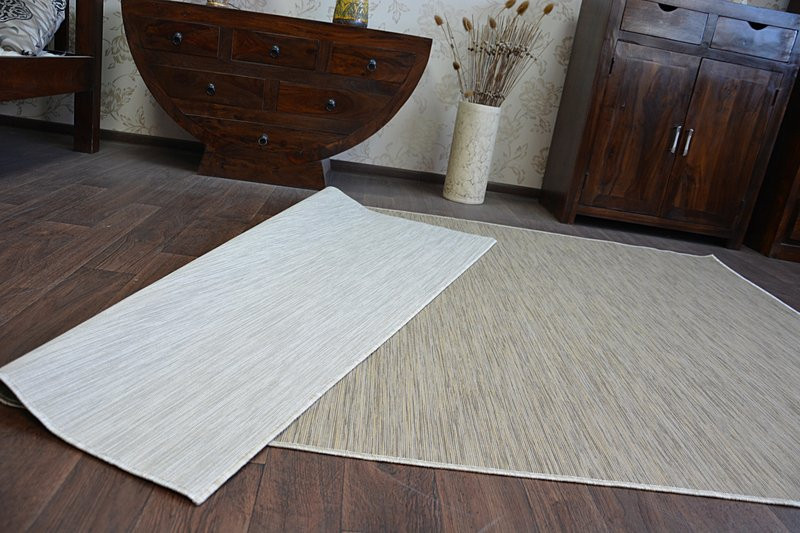 Exteriérový Oboustranný Koberec SIZAL DOUBLE 29201/075 melanž krém/melanž béž