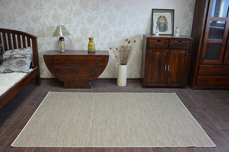 Exteriérový Oboustranný Koberec SIZAL DOUBLE 29201/075 melanž krém/melanž béž