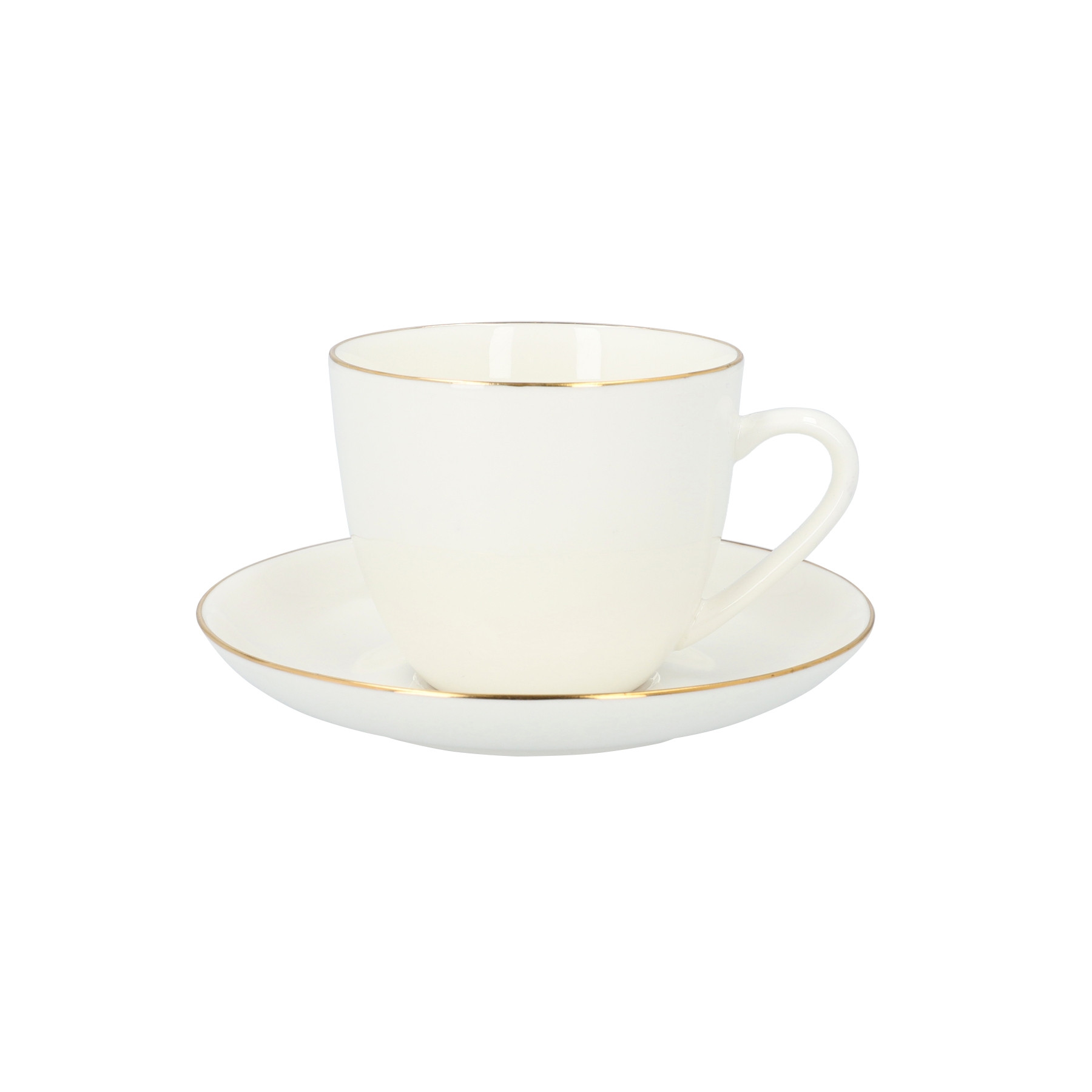 Šálek AURO s podšálkem, se zlatým okrajem ALL 992036 210 ml