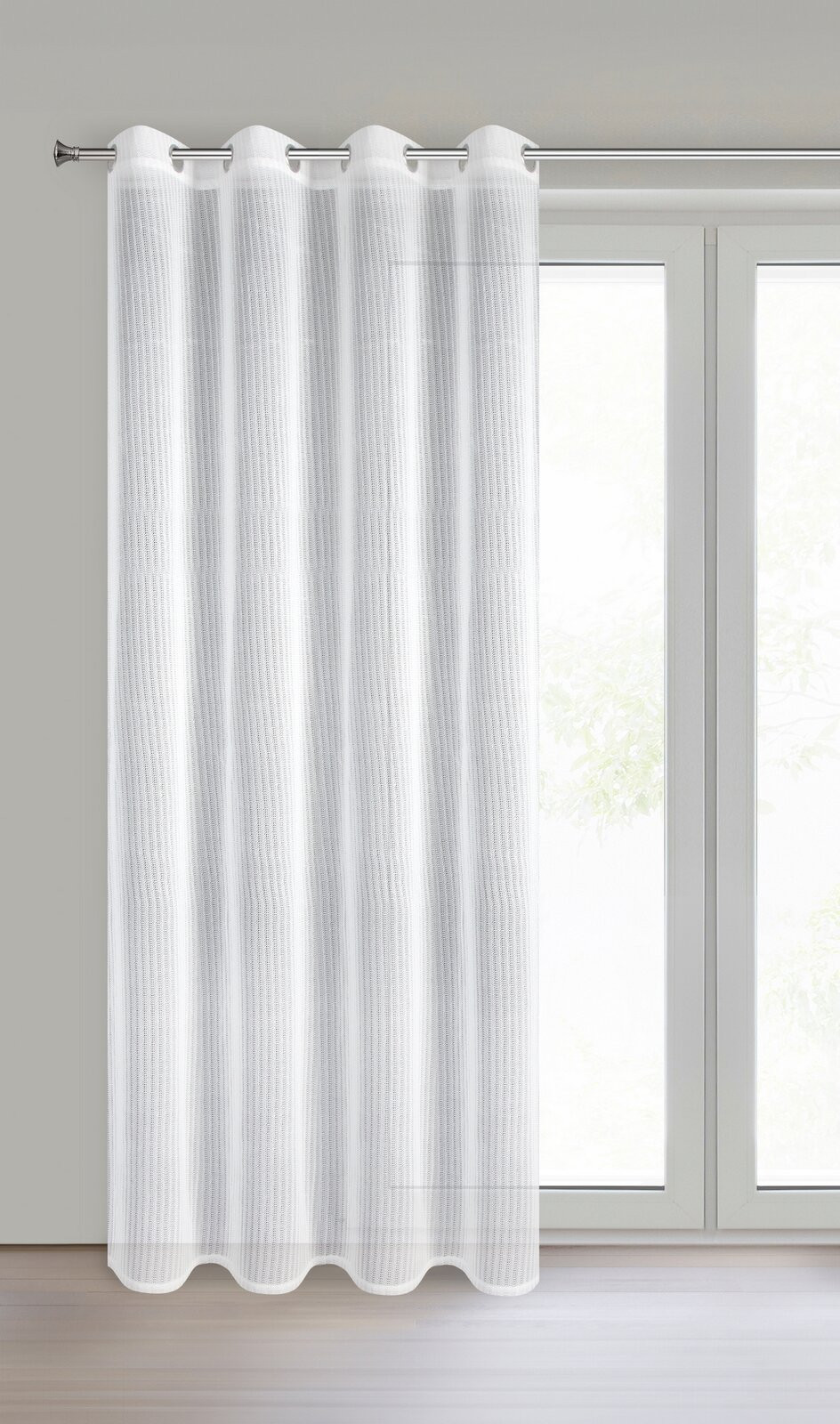 Hotová záclona ADRI bílá - na průchodkách