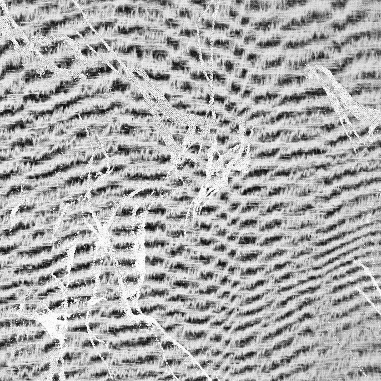 Hotová záclona ALINA bílá / stříbrná - na pásce