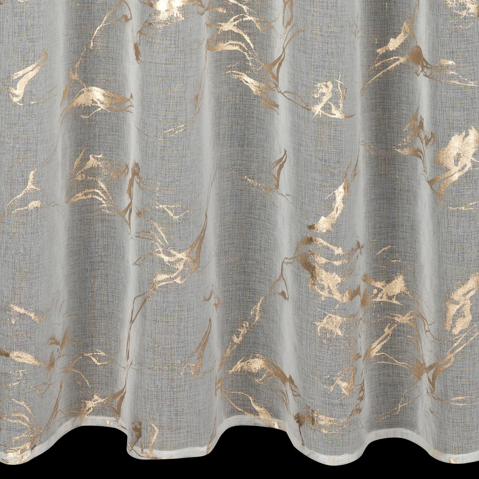 Hotová záclona ALINA bílá / zlatá - na pásce