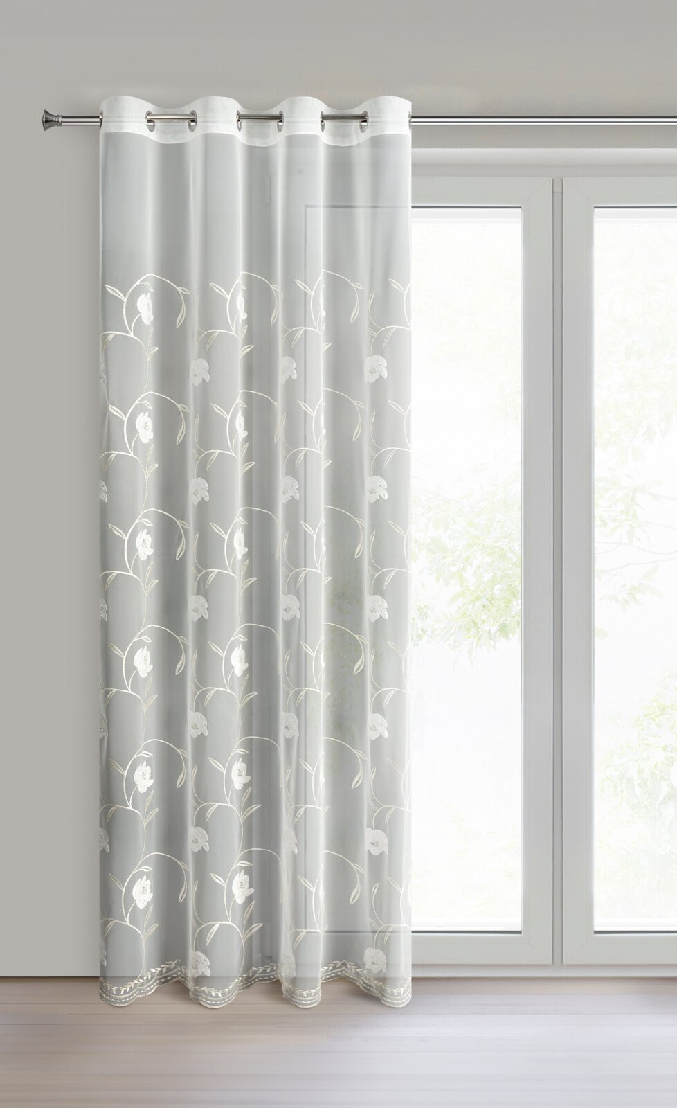 Hotová záclona AMIRI krémová - na průchodkách