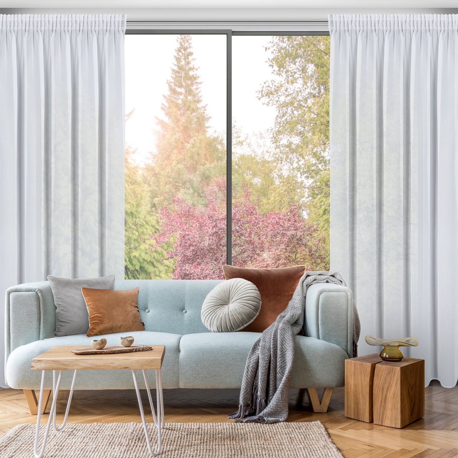 Hotová záclona ARLETA bílá - na pásce