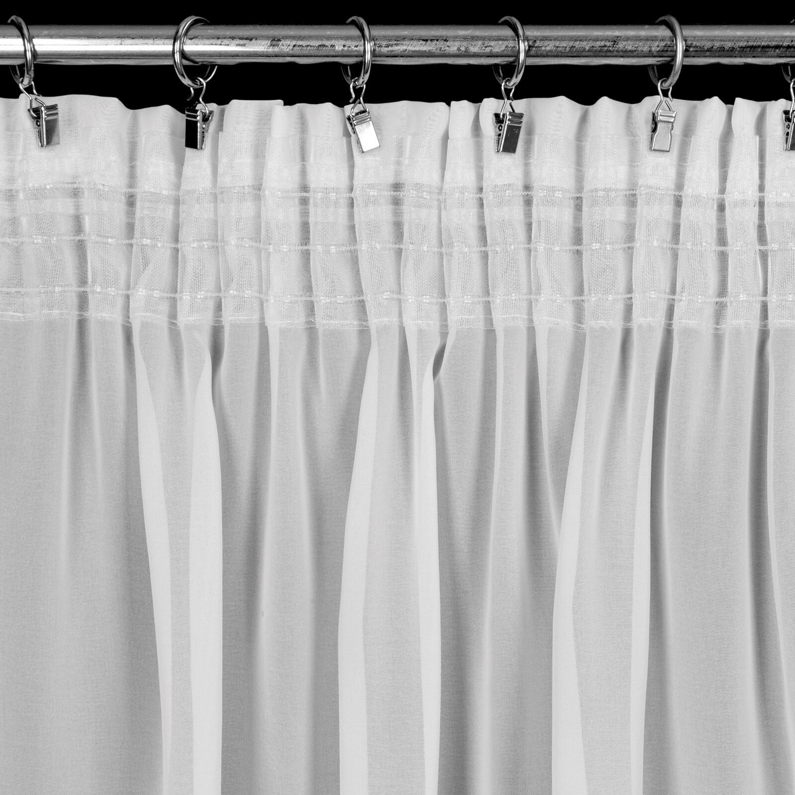 Hotová záclona ARLETA bílá - na pásce