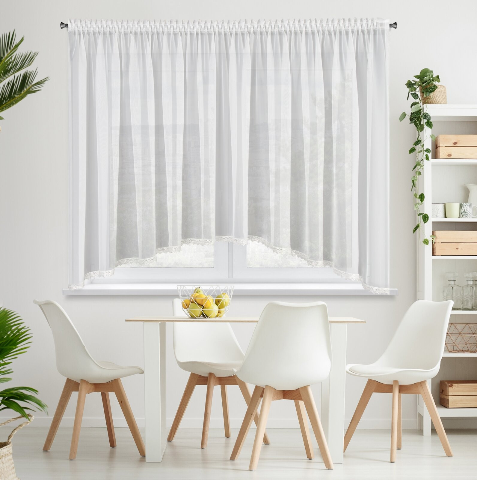 Hotová záclona CANDY bílá - na pásce