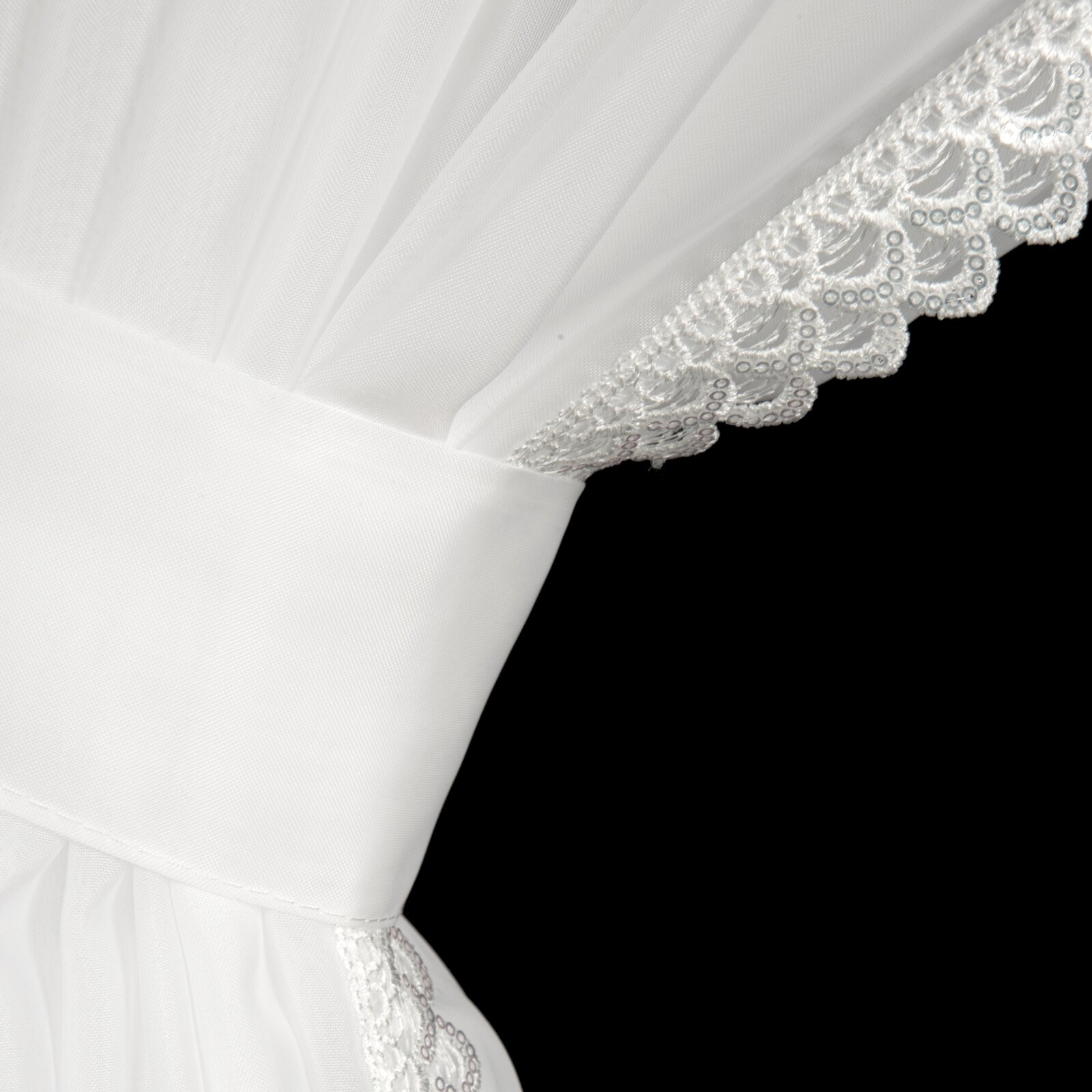 Hotová záclona CAROLINE bílá - na pásce