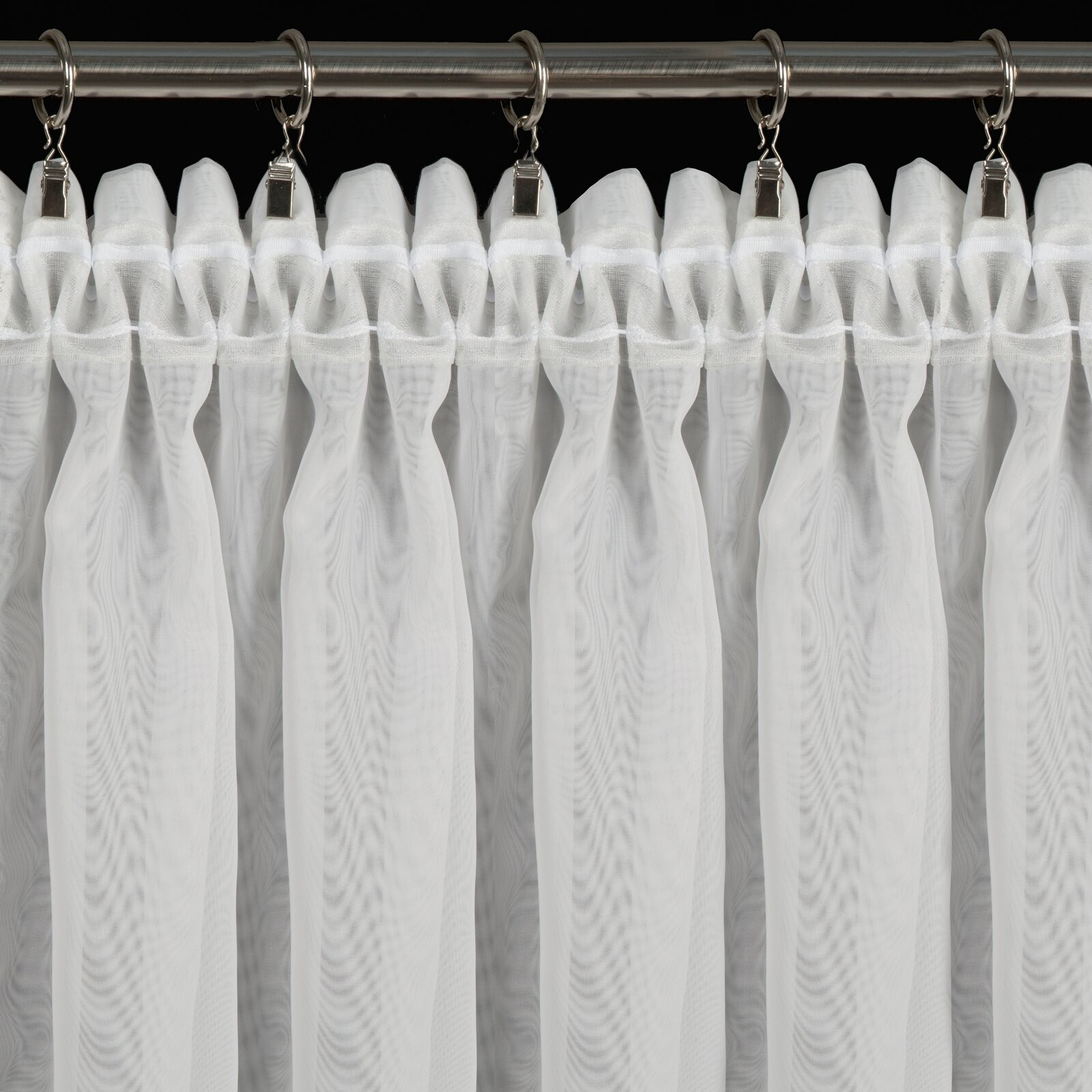 Hotová záclona CAROLINE bílá - na pásce