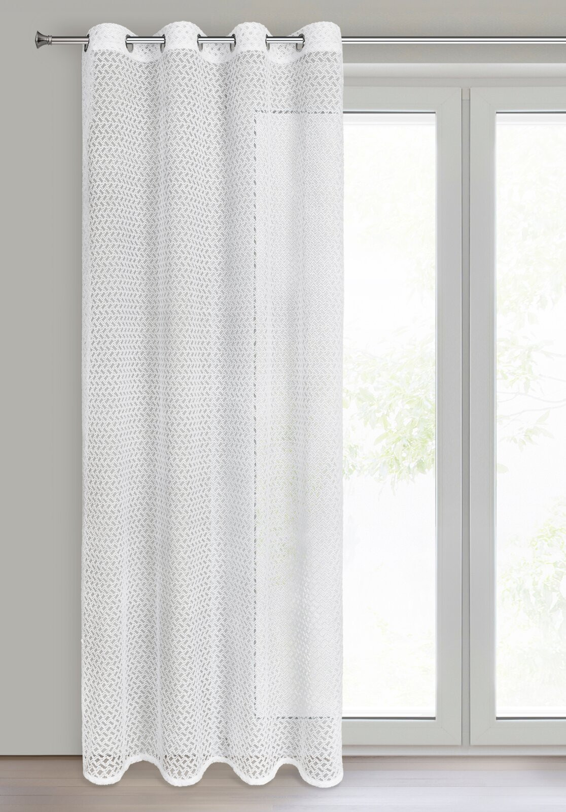 Hotová záclona CINDY bílá - na průchodkách