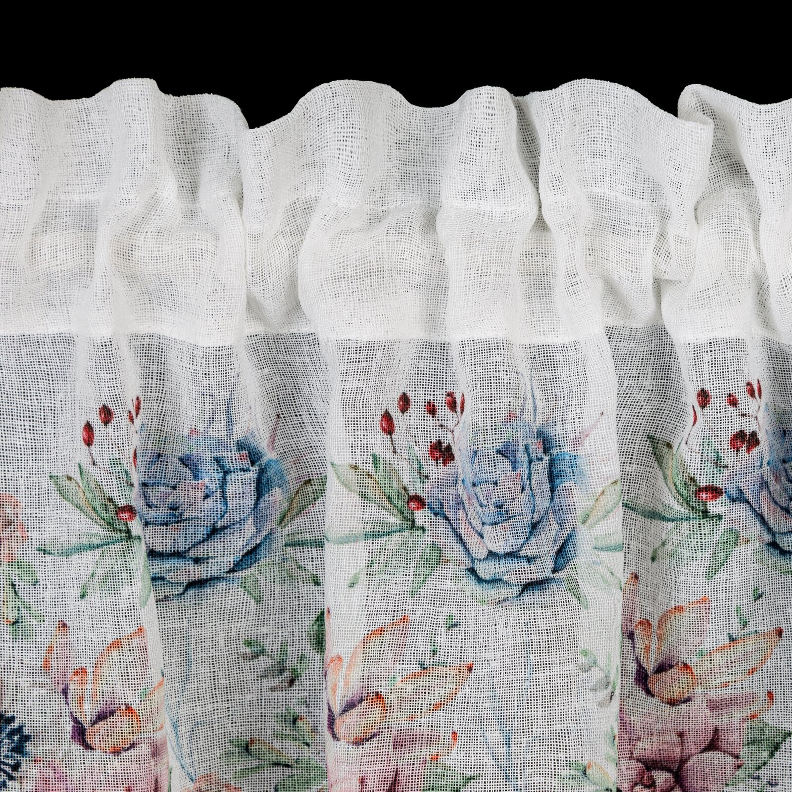 Hotová záclona DORA růžová - s tunelem