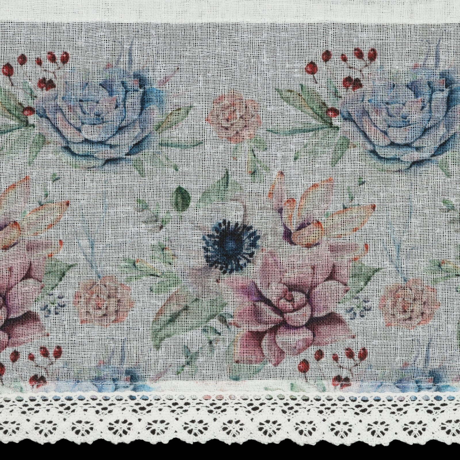 Hotová záclona DORA růžová - s tunelem