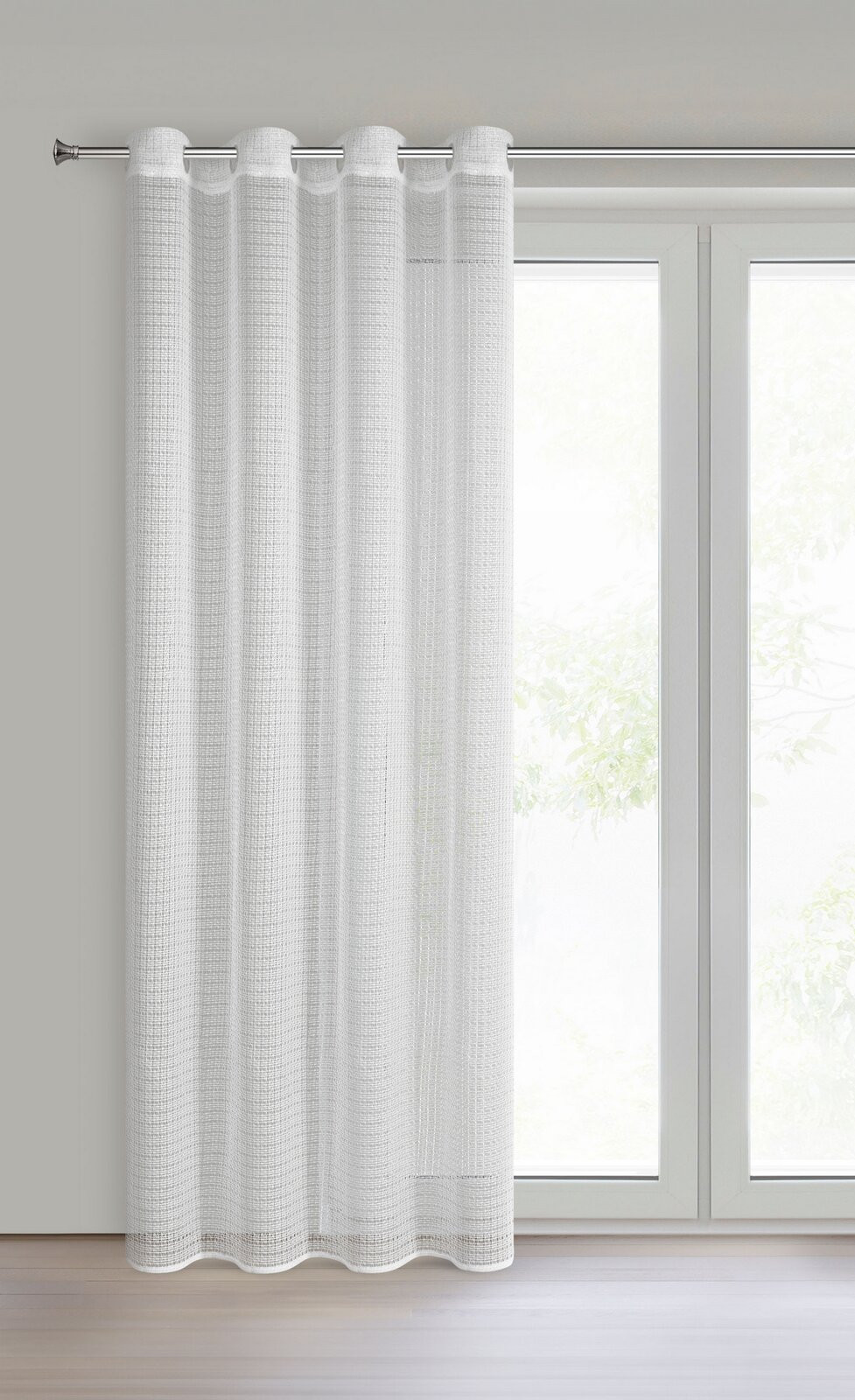 Hotová záclona ELIRA bílá - na průchodkách