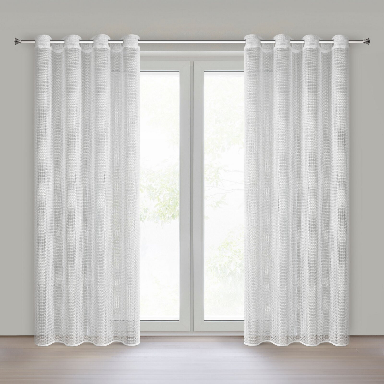 Hotová záclona ELIRA bílá - na průchodkách