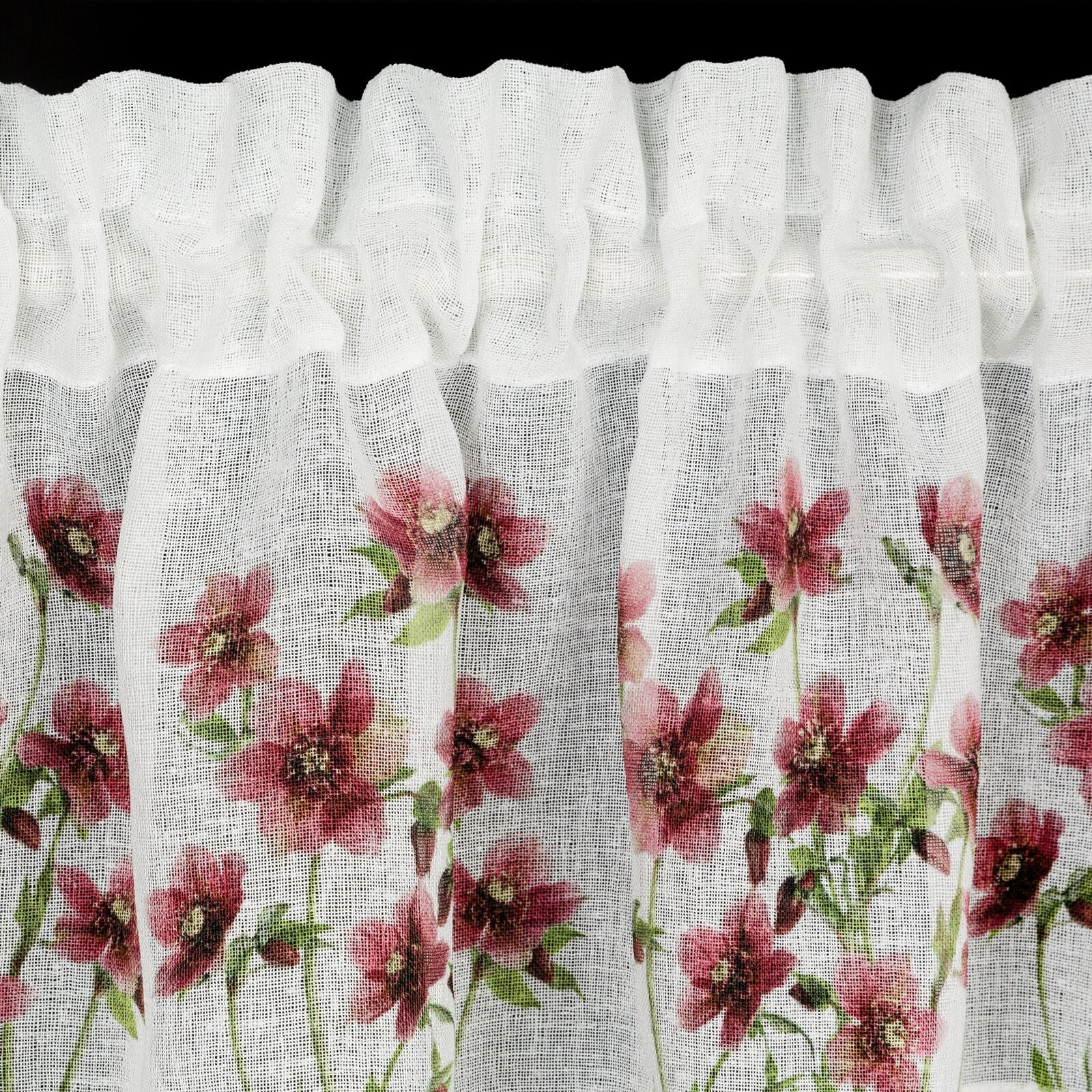 Hotová záclona ISA bordó - s tunelem